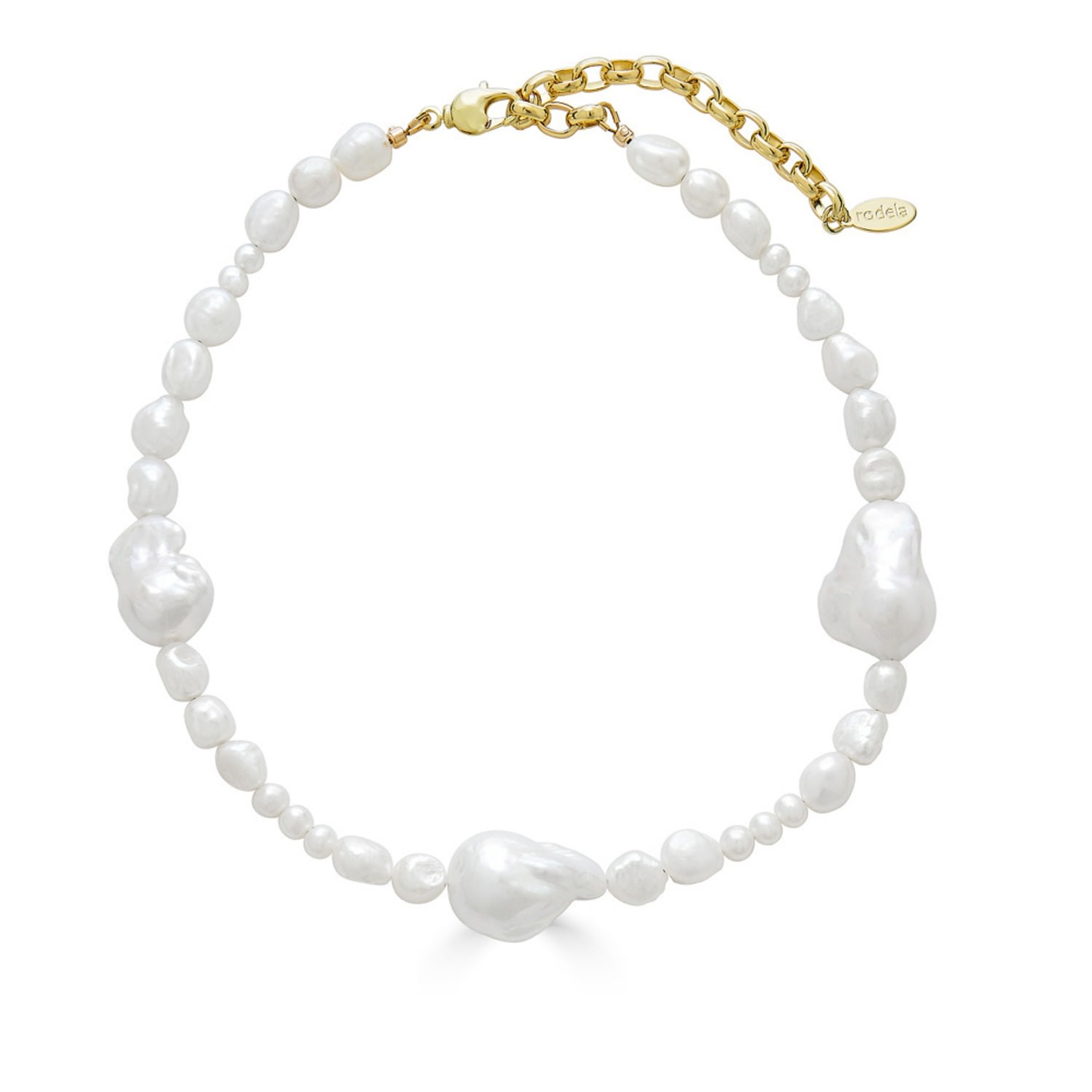 Women’s White Ava Baroque Pearl Necklace Rodela