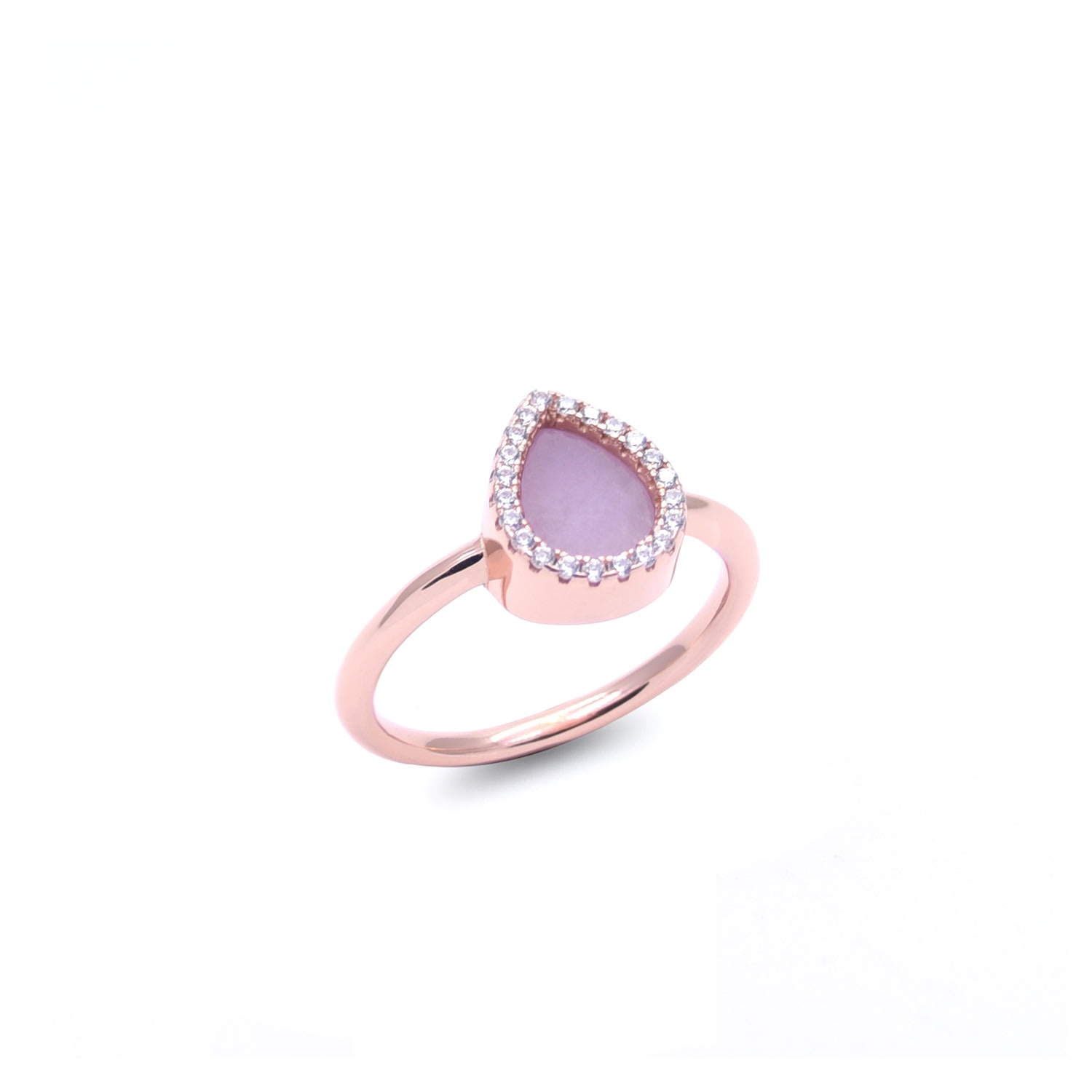 Women’s Rose Gold Aqua Small Ring In Lavender Jade Jadeite Atelier