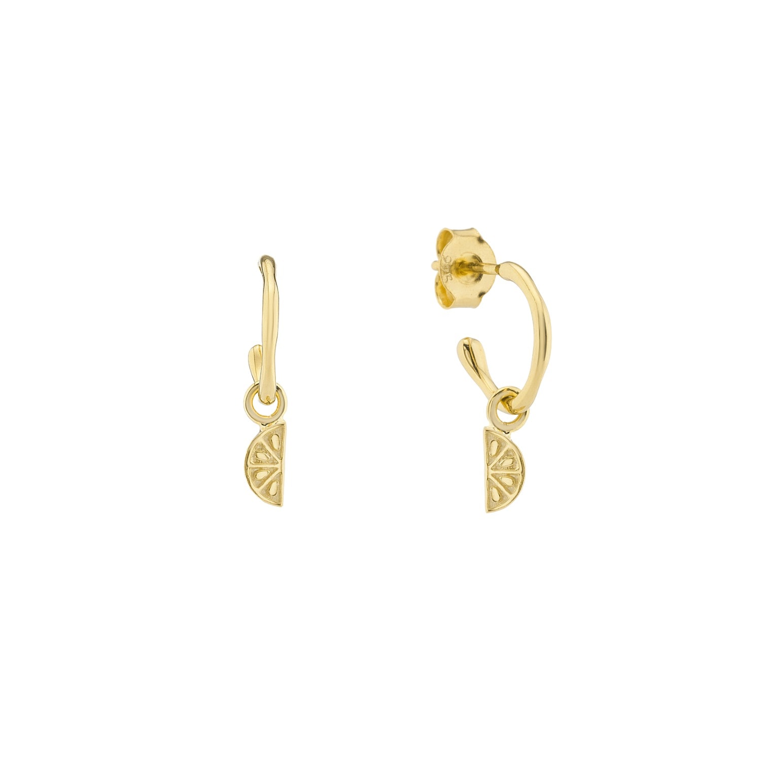 Auree Jewellery Women's Salina Hampton Gold Lemon Interchangeable Drop Earrings
