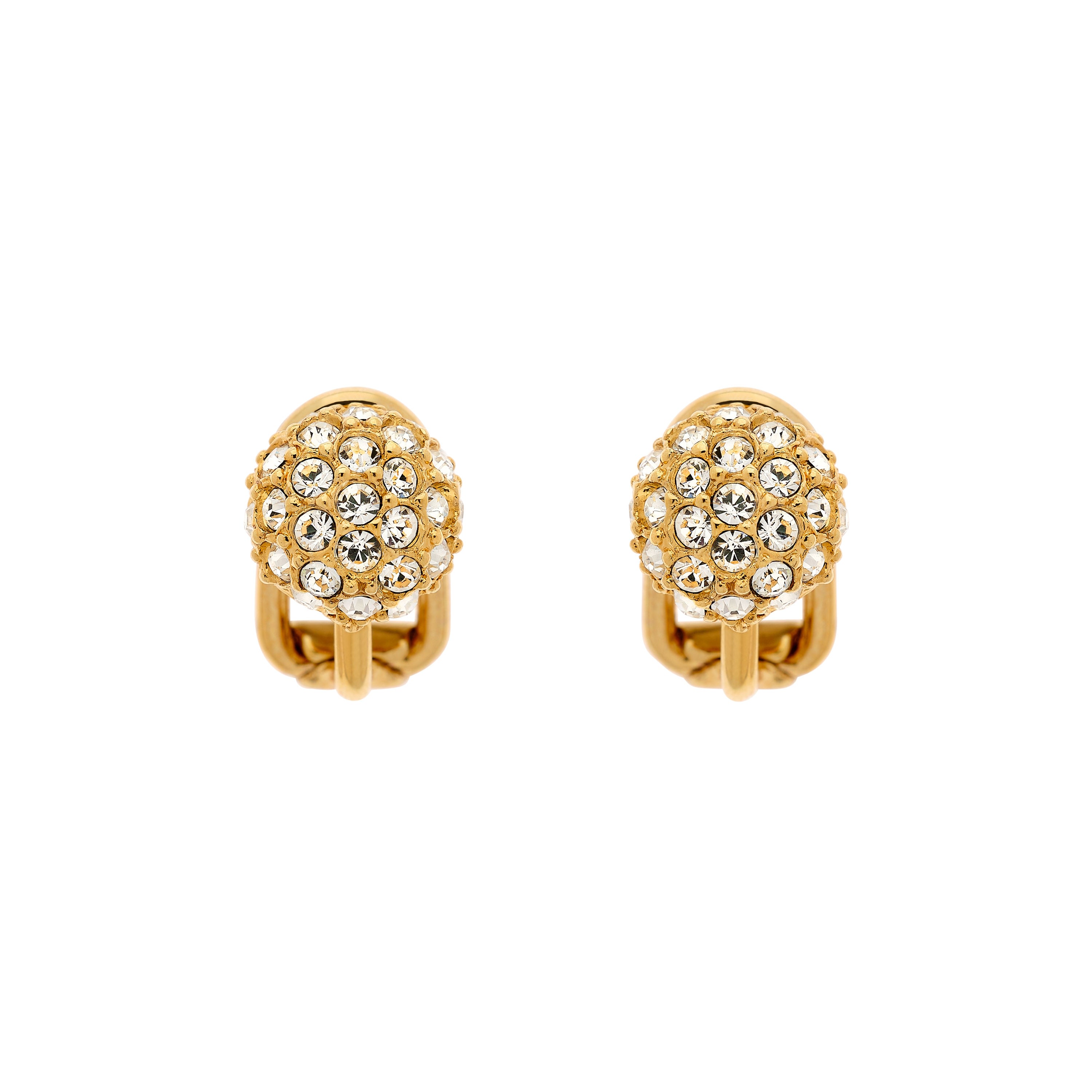 Women’s Gold & Crystal Stud Clip Earrings Emma Holland Jewellery