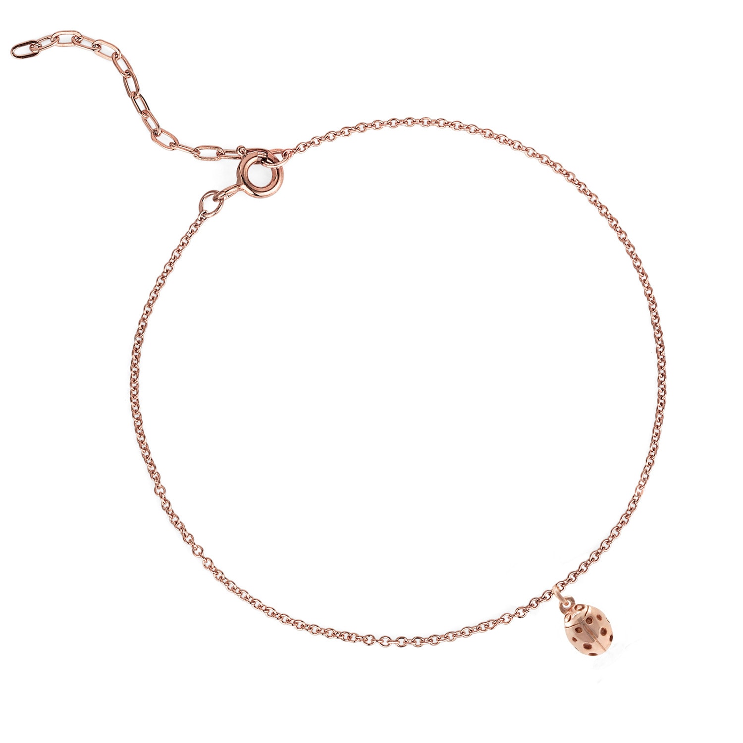 Ladybird Bracelet - Rose Gold - Wings Closed Lee Renee