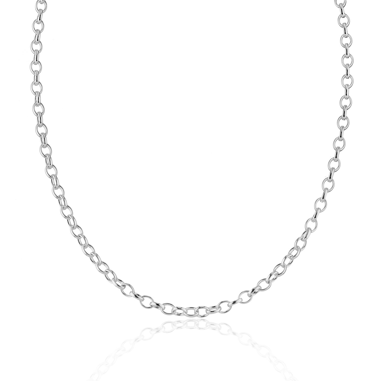 Auree Jewellery Women's Cathcart Sterling Silver Oval Belcher Necklace In Metallic