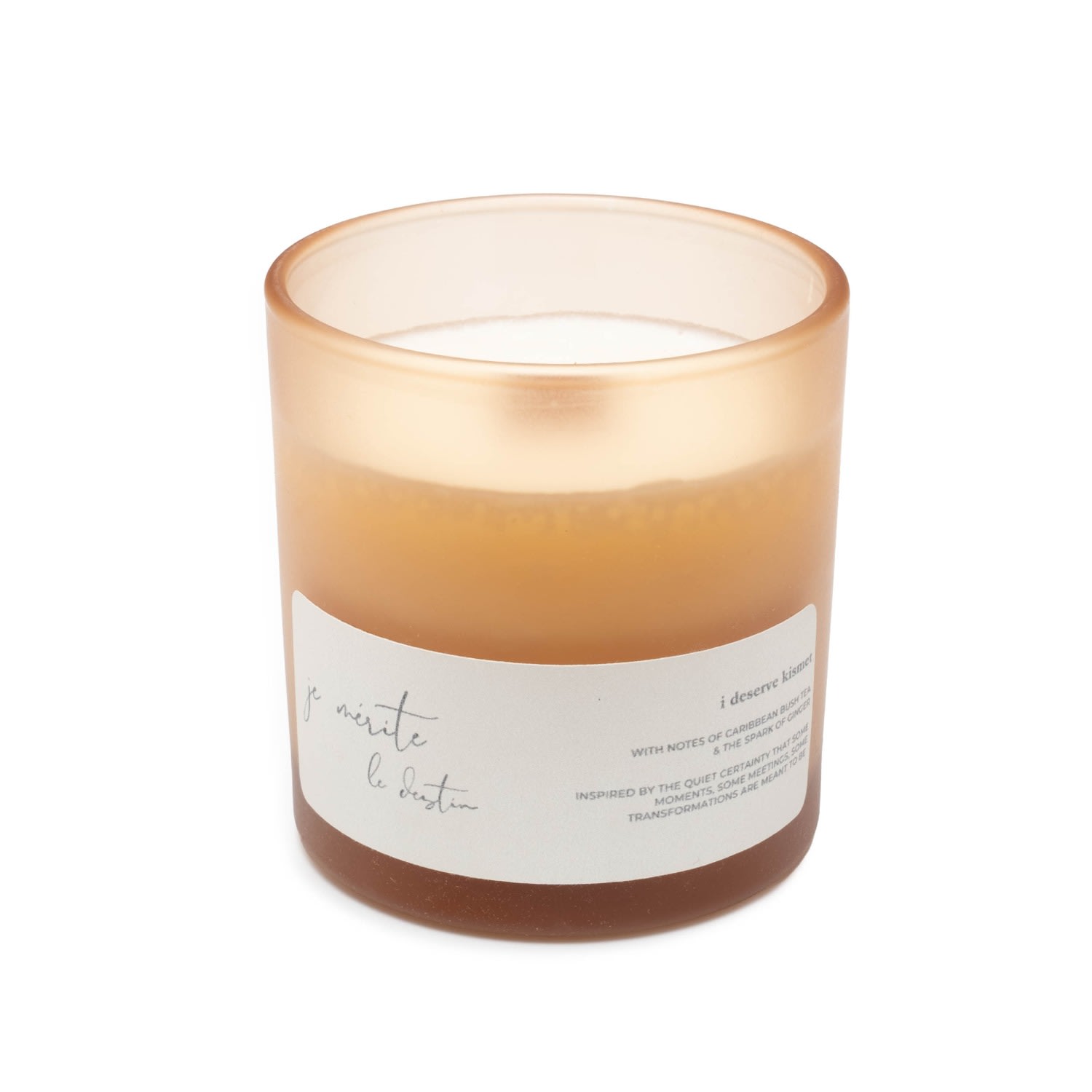 Je Mérite (i Deserve) White I Deserve Kismet - Chai & Anise 8 oz Candle In Brown