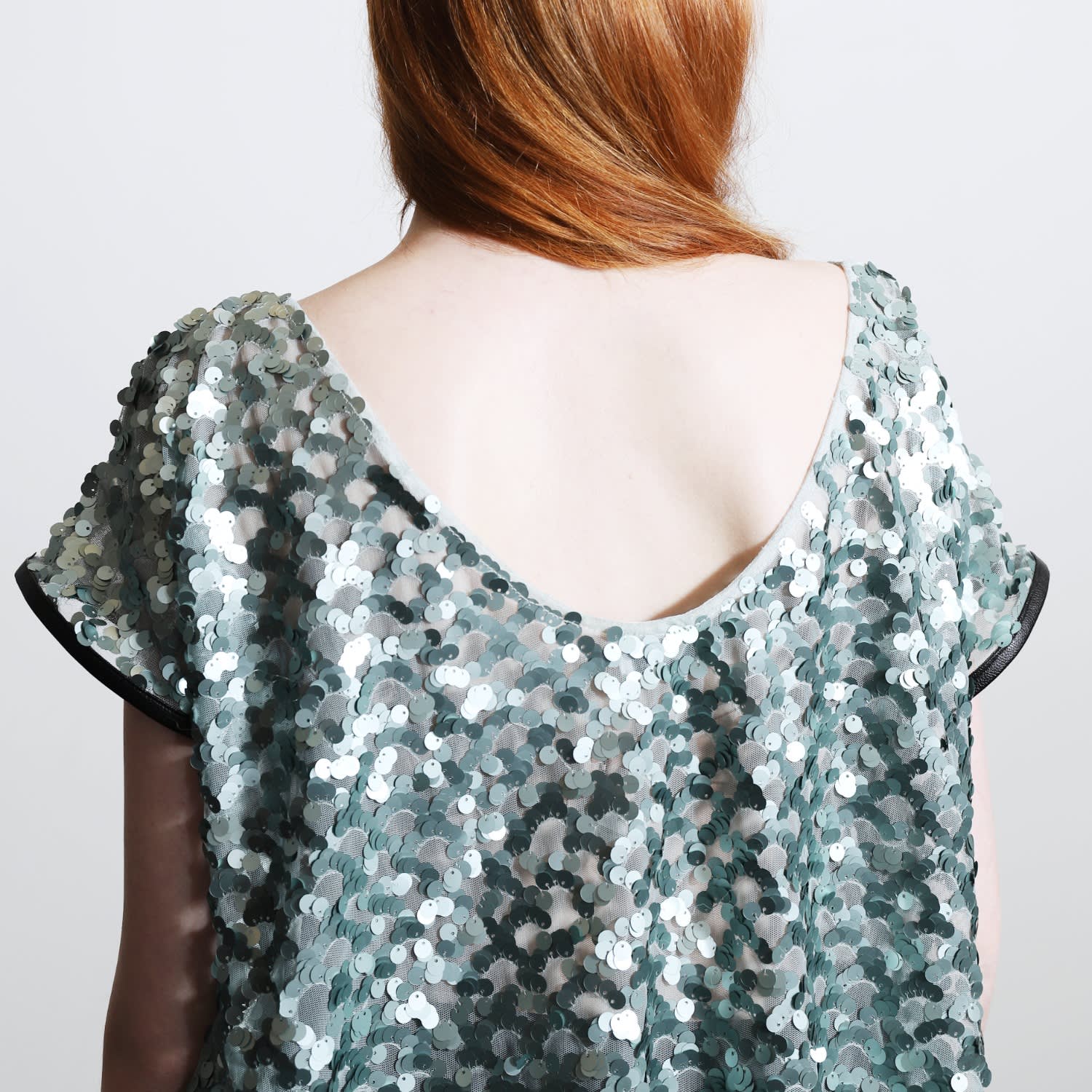 silver sequin shirt