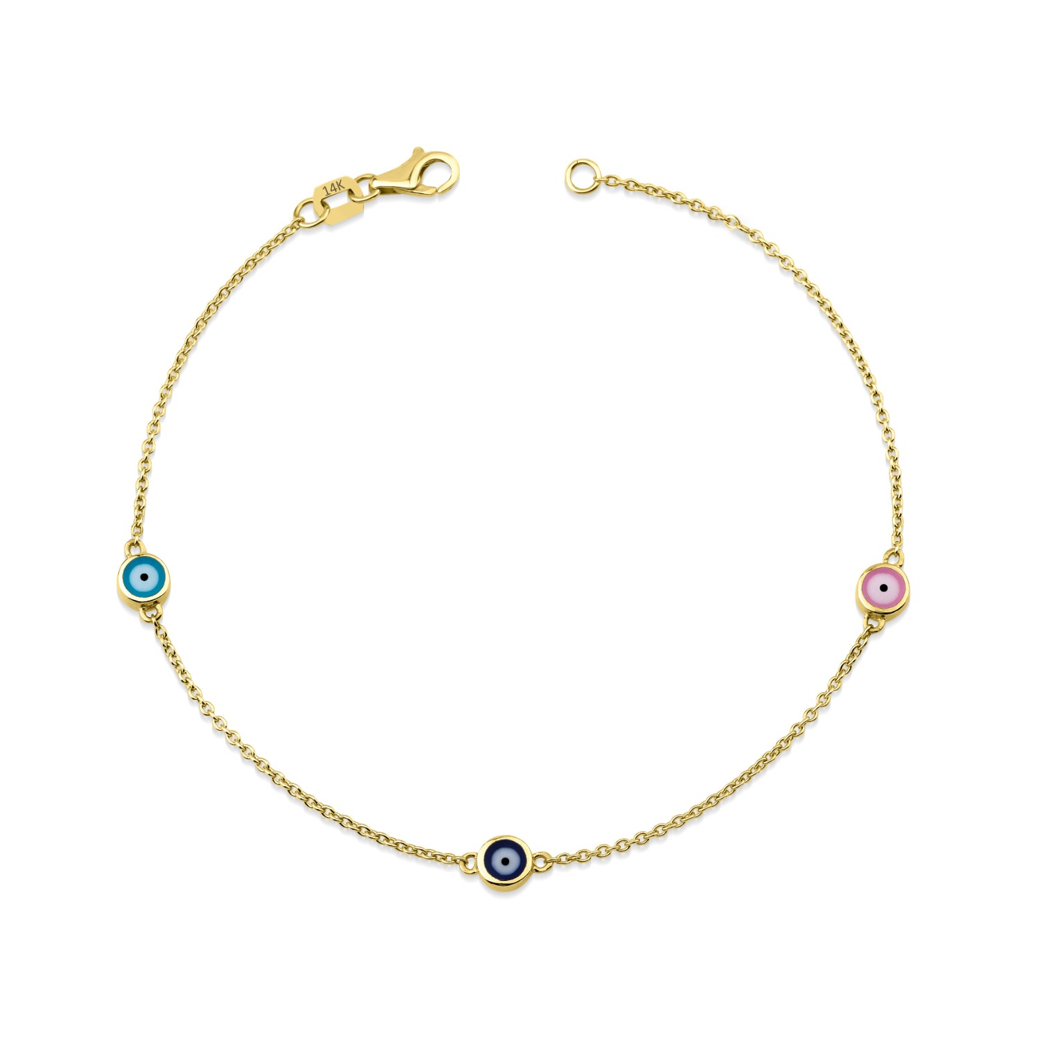 Multicolor evil eye bracelet deals