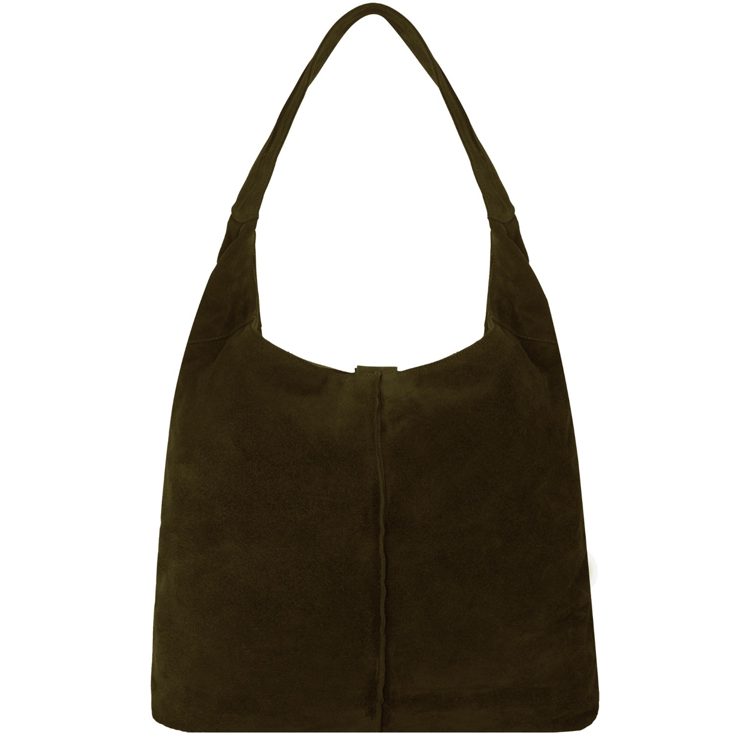 Shop Brix + Bailey Women's Olive Green Soft Suede Leather Hobo Shoulder Bag