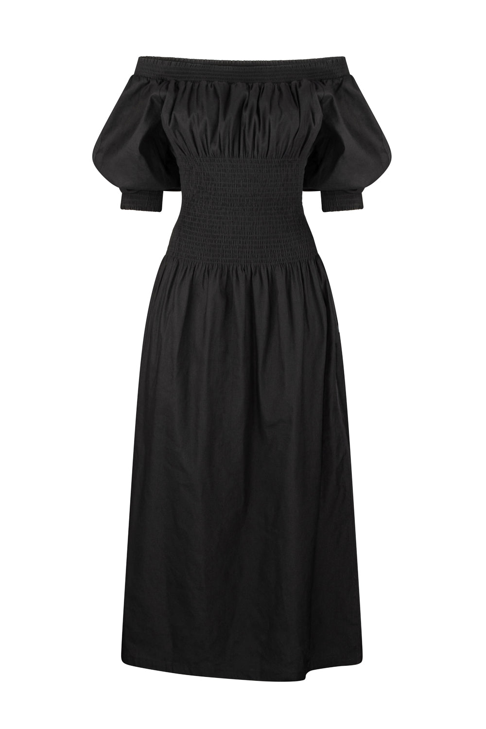 Dref By D Women's Sydney Off Shoulder Linen Maxi Dress - Black