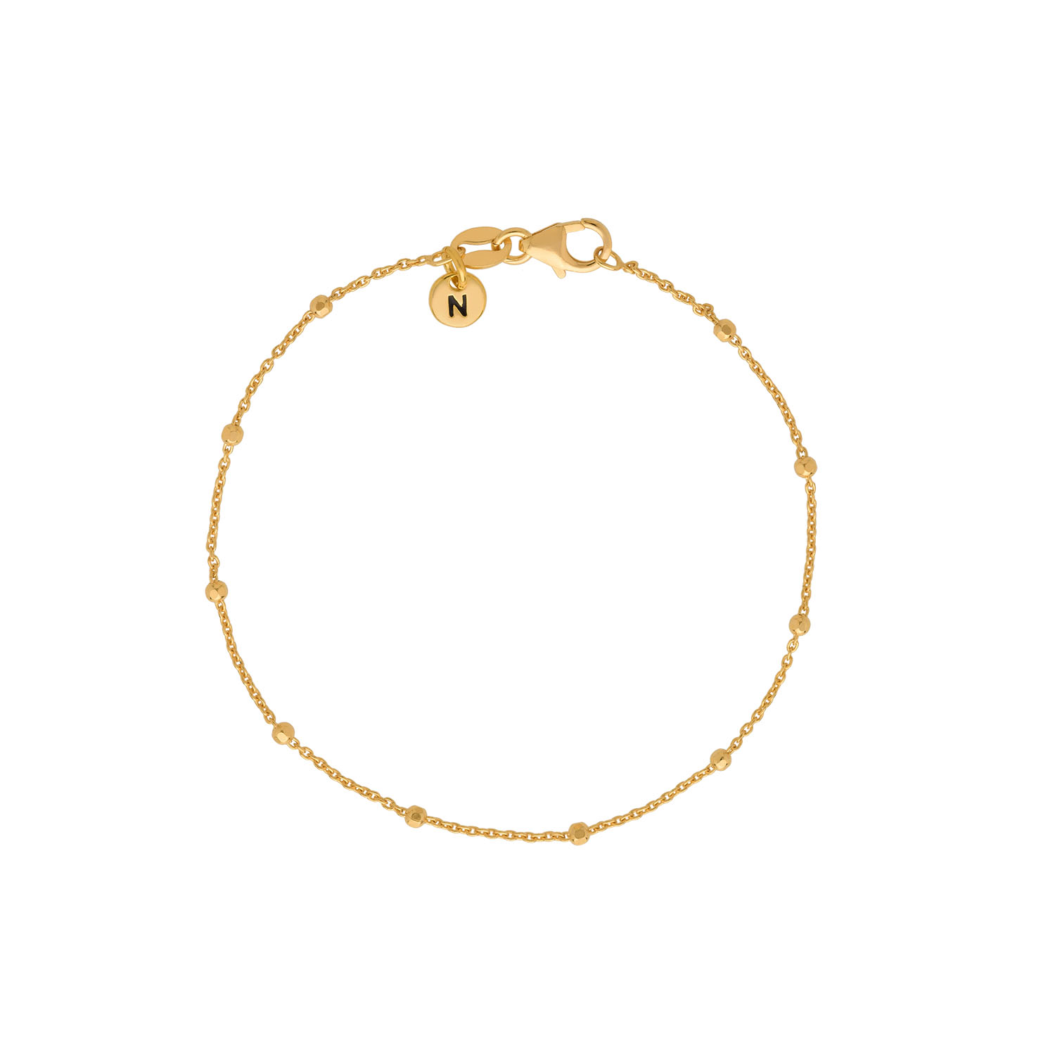 Nellou Jewellery Women's Satellite Bracelet Gold Plated Sterling Silver In Gold
