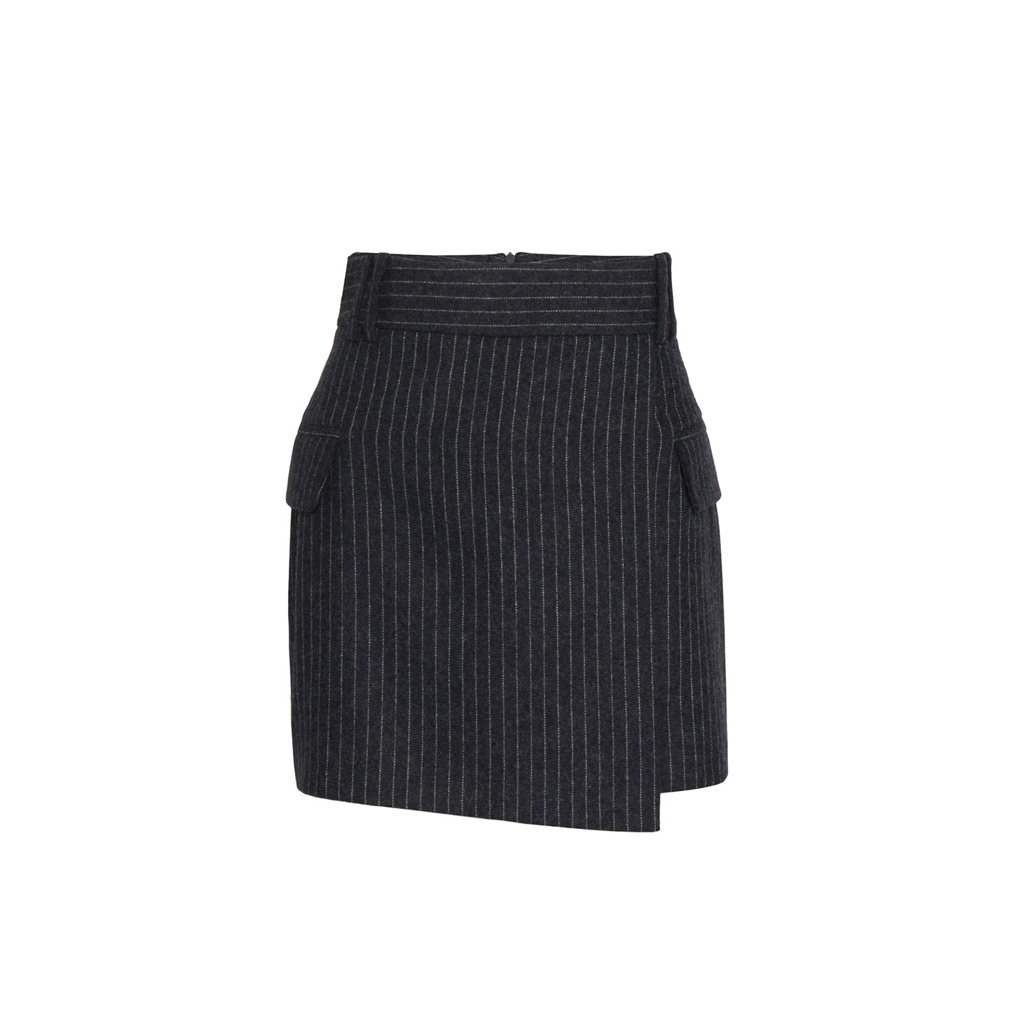 Women’s Striped Cashmere Grey Mini Skirt Small Rue Les Createurs