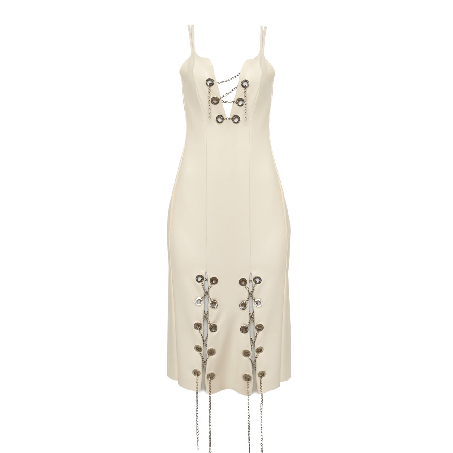 Women’s Off White Latex Dress Small Paloma Lira