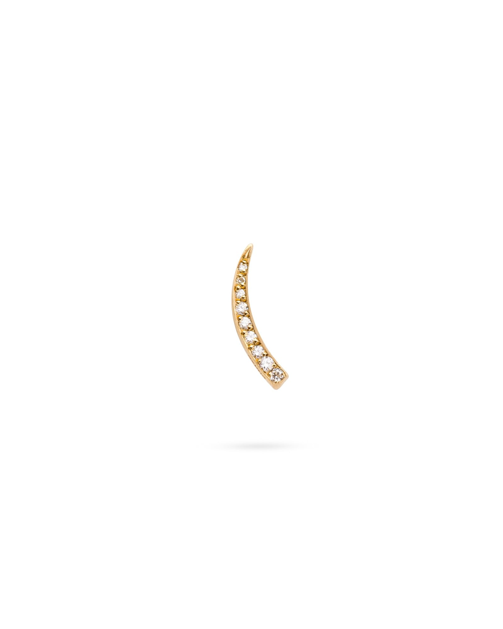 Eloise Jewelry Women's White Mini Crescent Moon Single Earring Diamond In White
