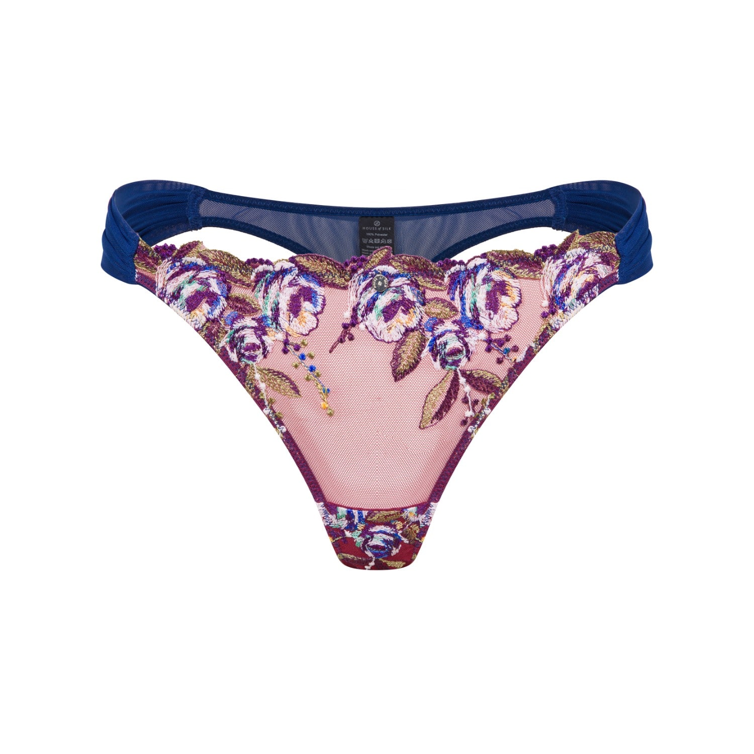 House Of Silk Women's Marien Tulle Thong Navy Blue In Blue