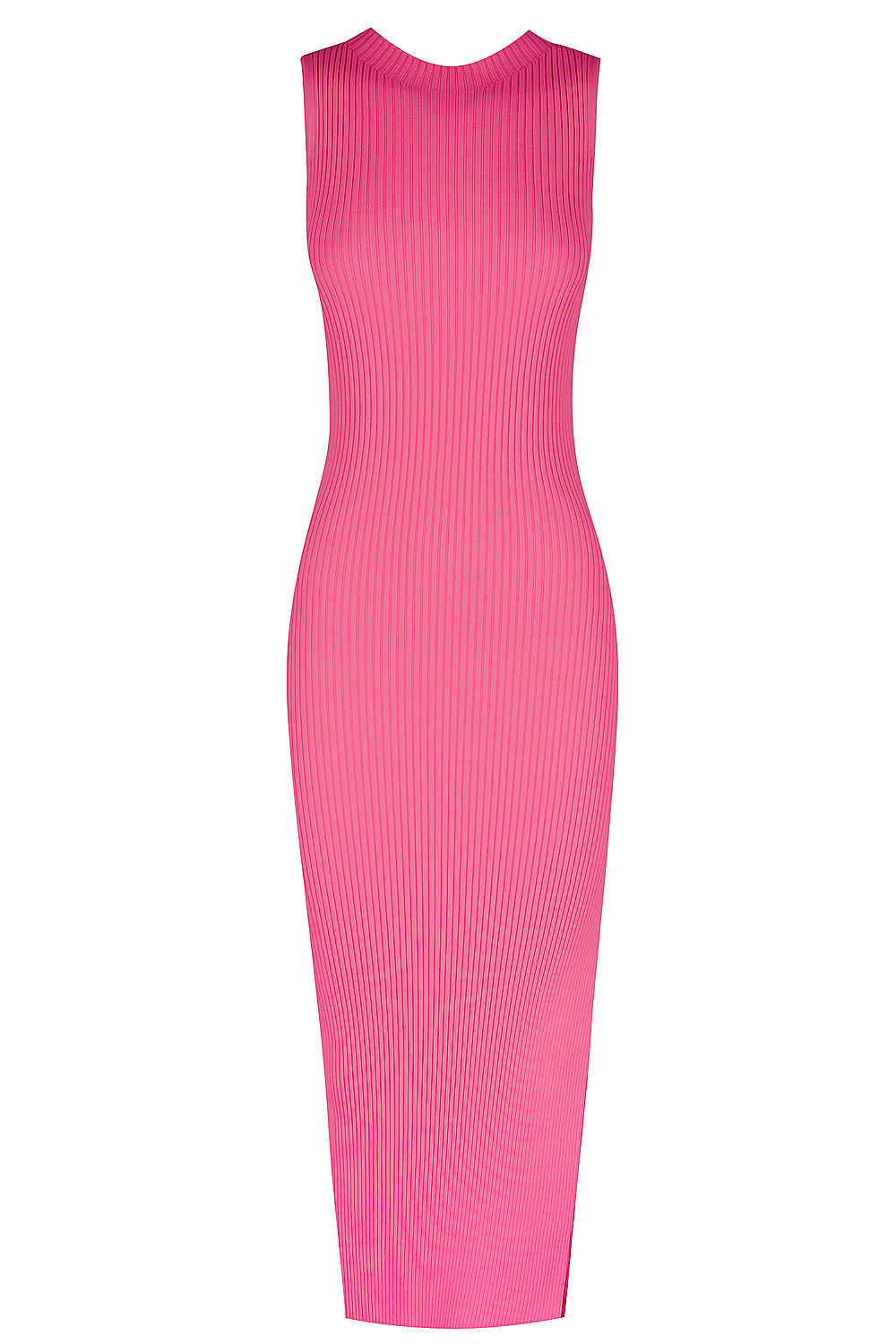 The Carrie Rib Knit Dress - Neo Pink by St Cloud Label