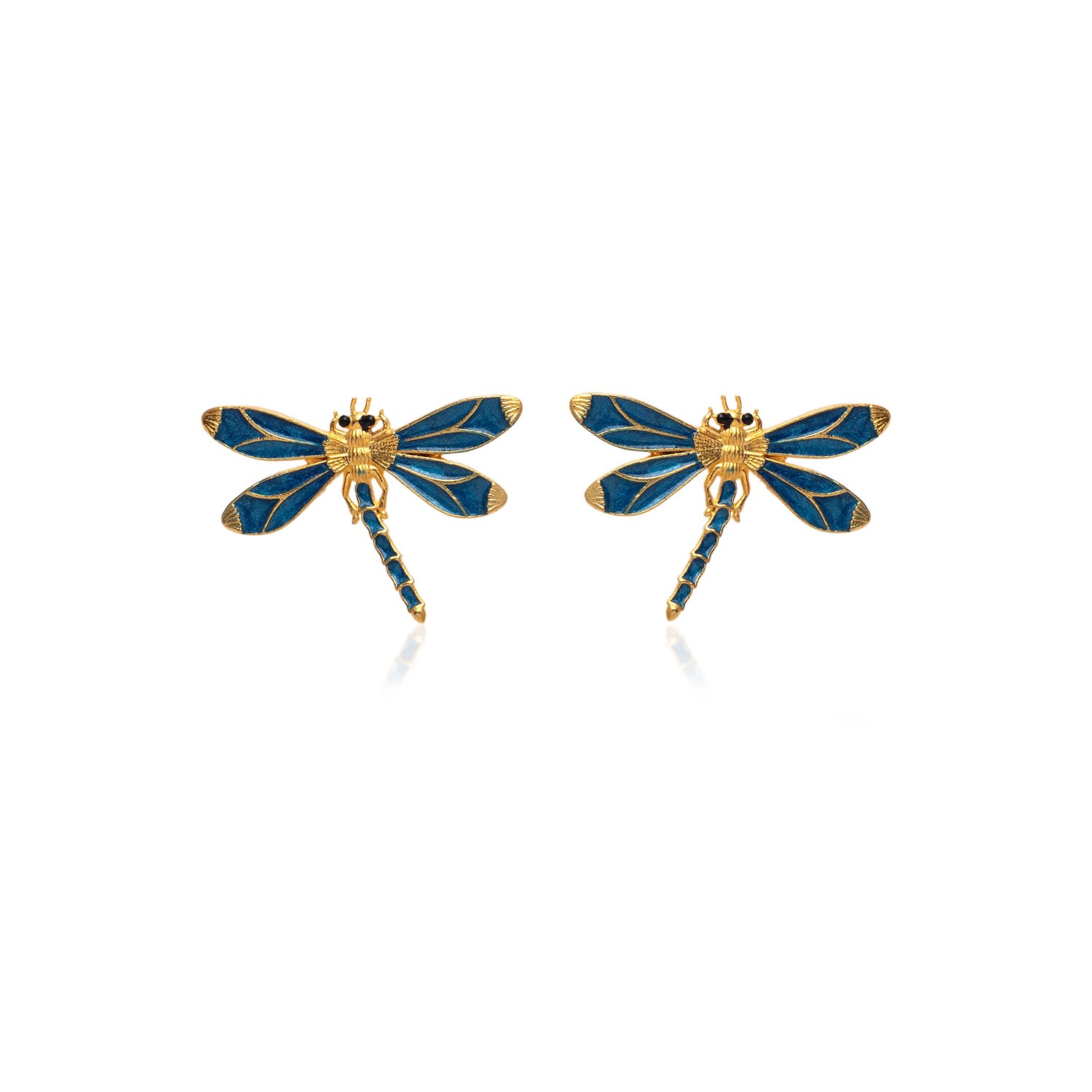Milou Jewelry Women's Blue Dragonfly Earrings In Blue