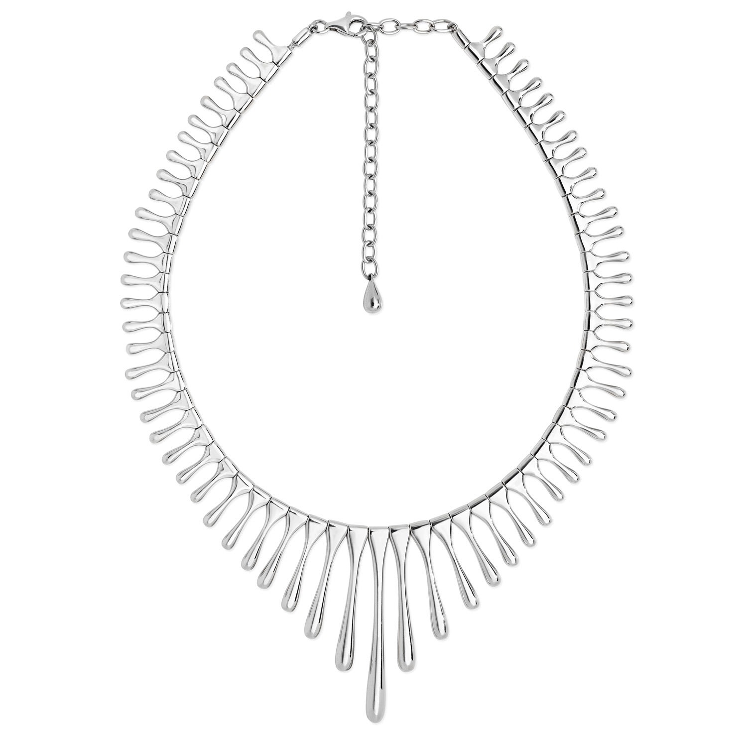 Women’s Silver Sunray Drop Necklace Lucy Quartermaine