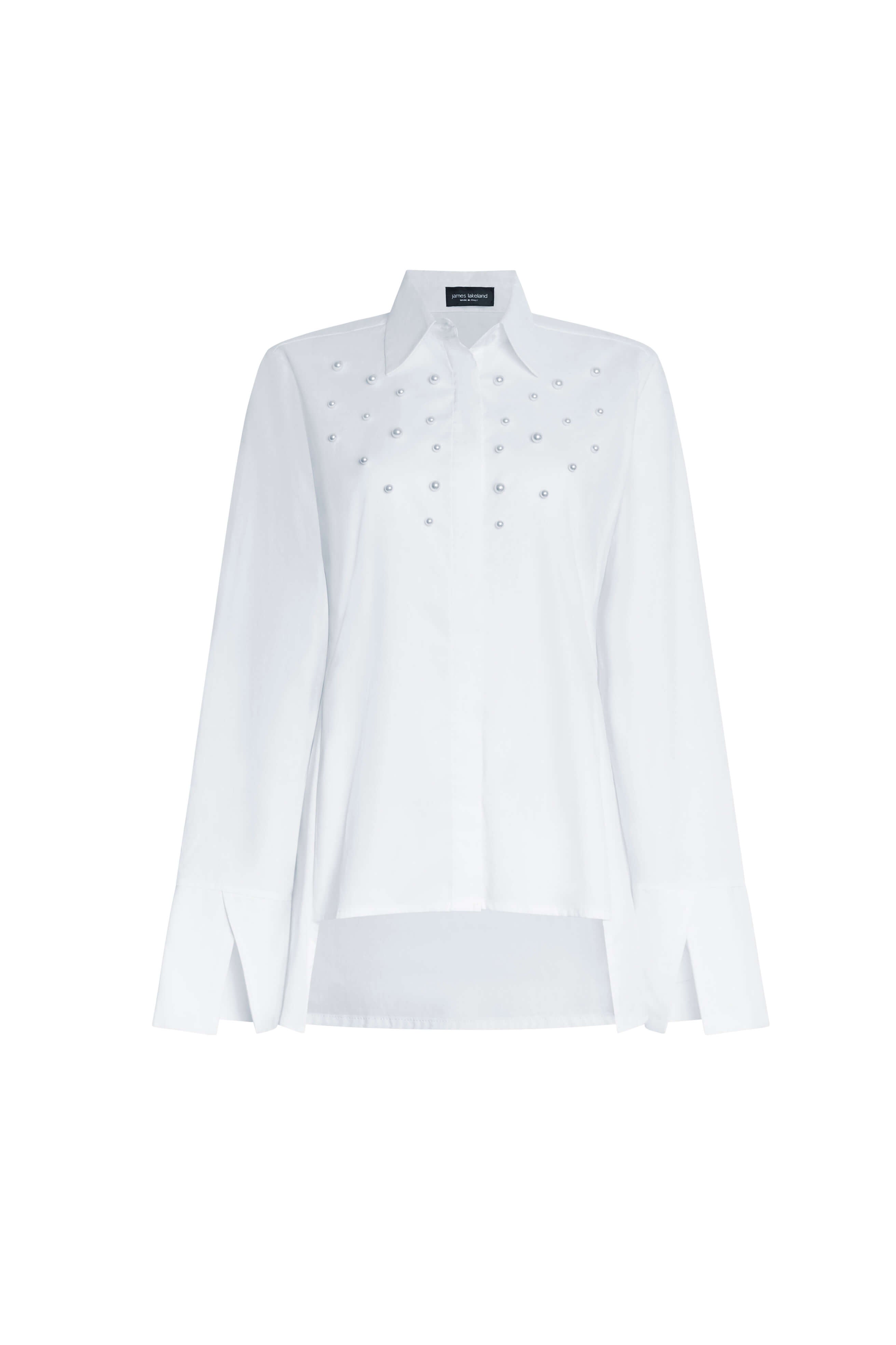 James Lakeland Women's Pearl Detail Shirt White