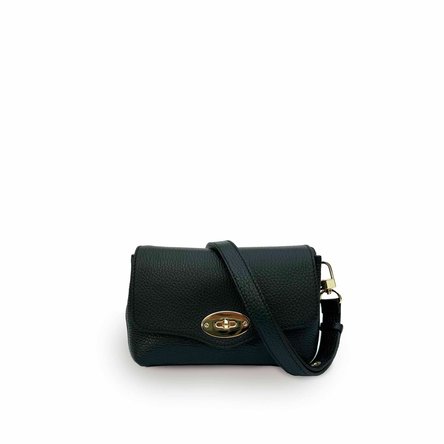 Apatchy London Women's The Maddie Black Leather Bag