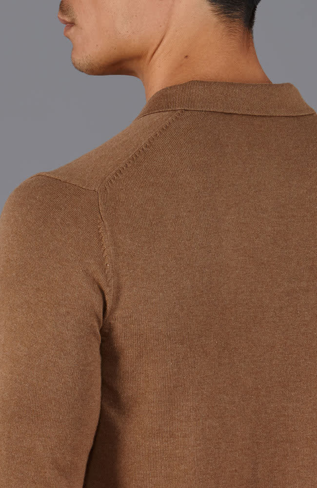 Recycled Cotton Cabana Polo in Camel