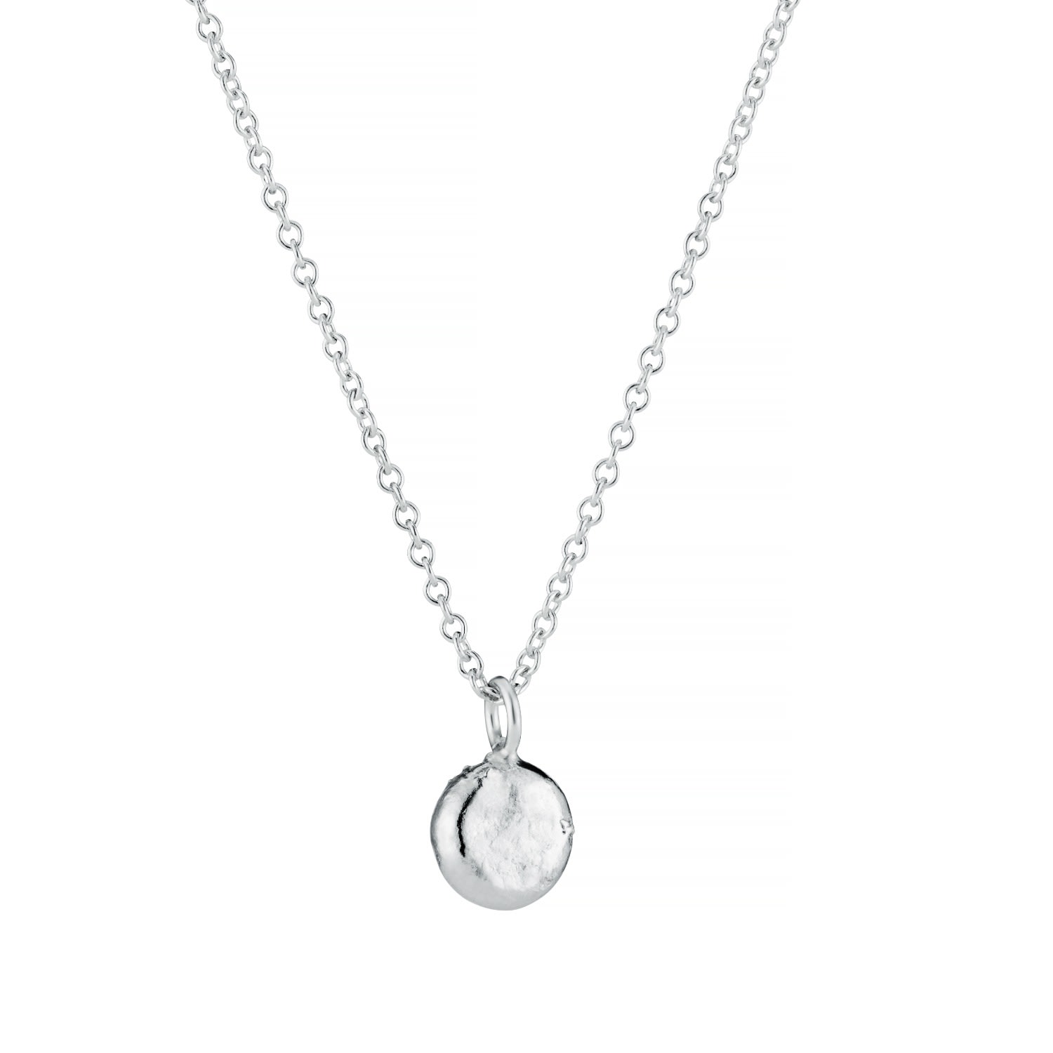 Women’s Sterling Silver Molten Orb Necklace Posh Totty Designs