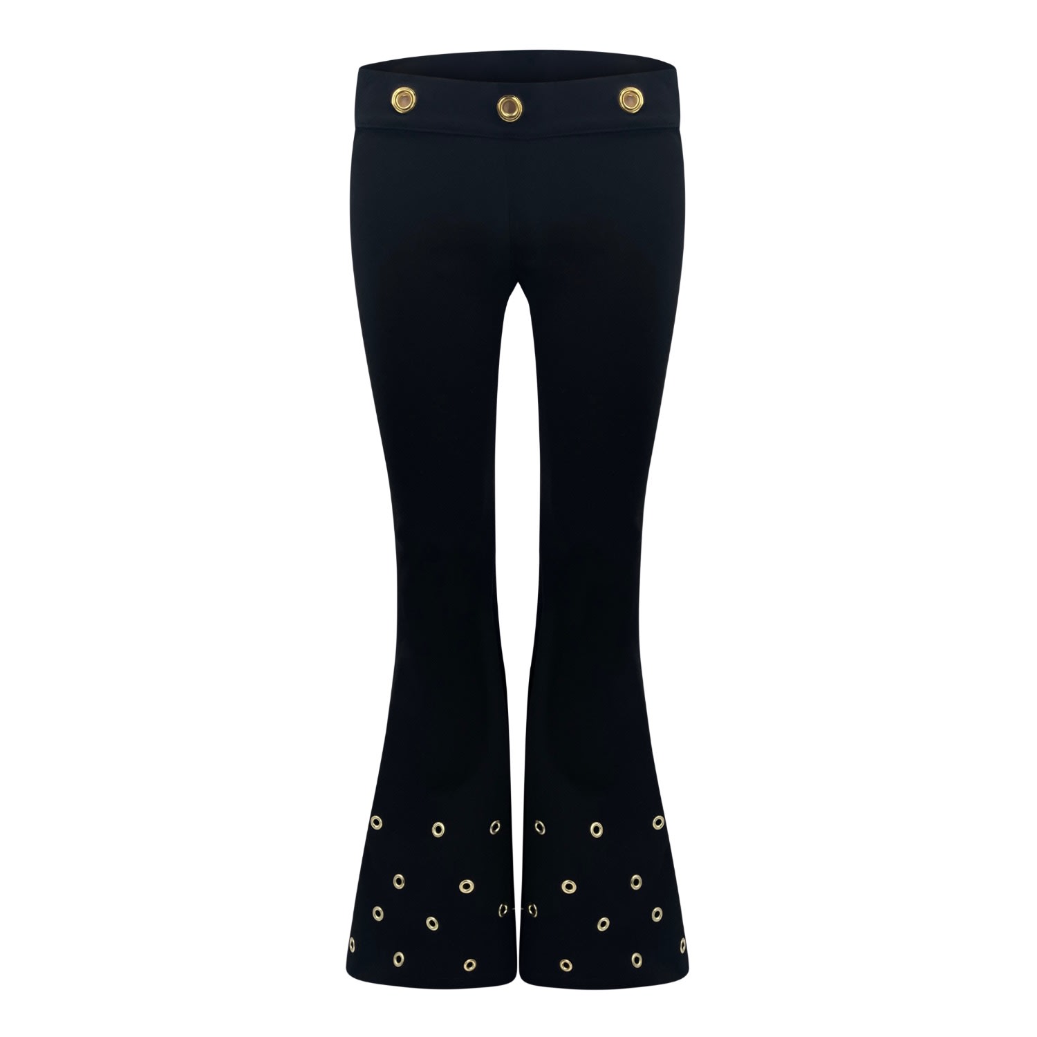 Maui X Lolita Women's Black Channing Stretch Bell-bottom Pants In Black