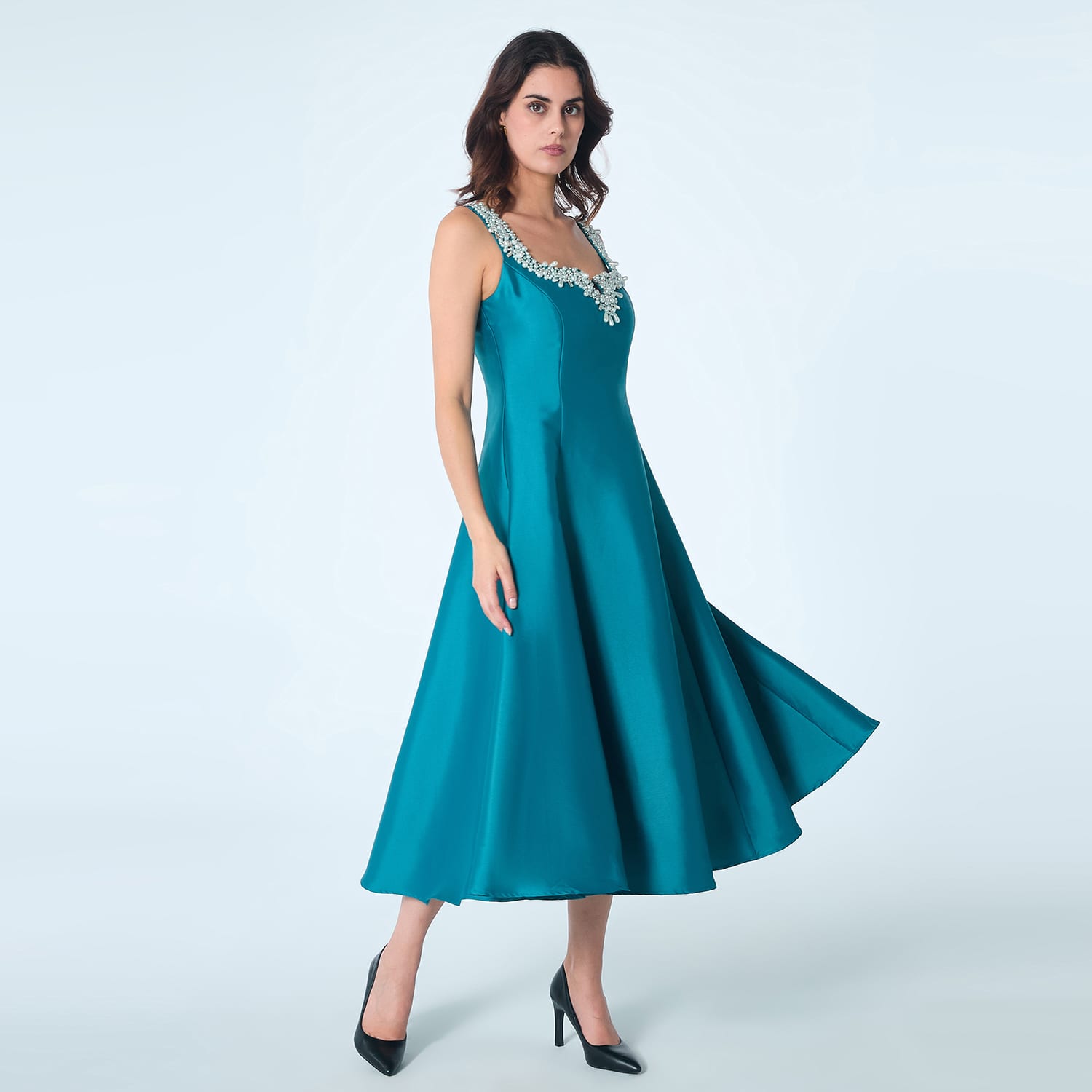 Sweetheart Cleavage Beaded Cocktail Dress - Teal | Smart and Joy | Wolf &  Badger