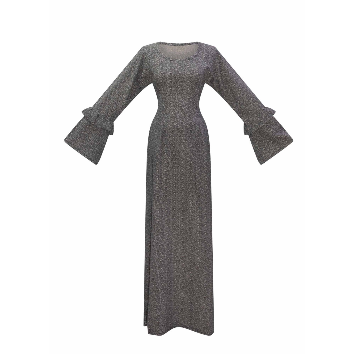Miss Fm Women's Black / Neutrals Skye - Basic Maxi Dress - Black Floral In Black