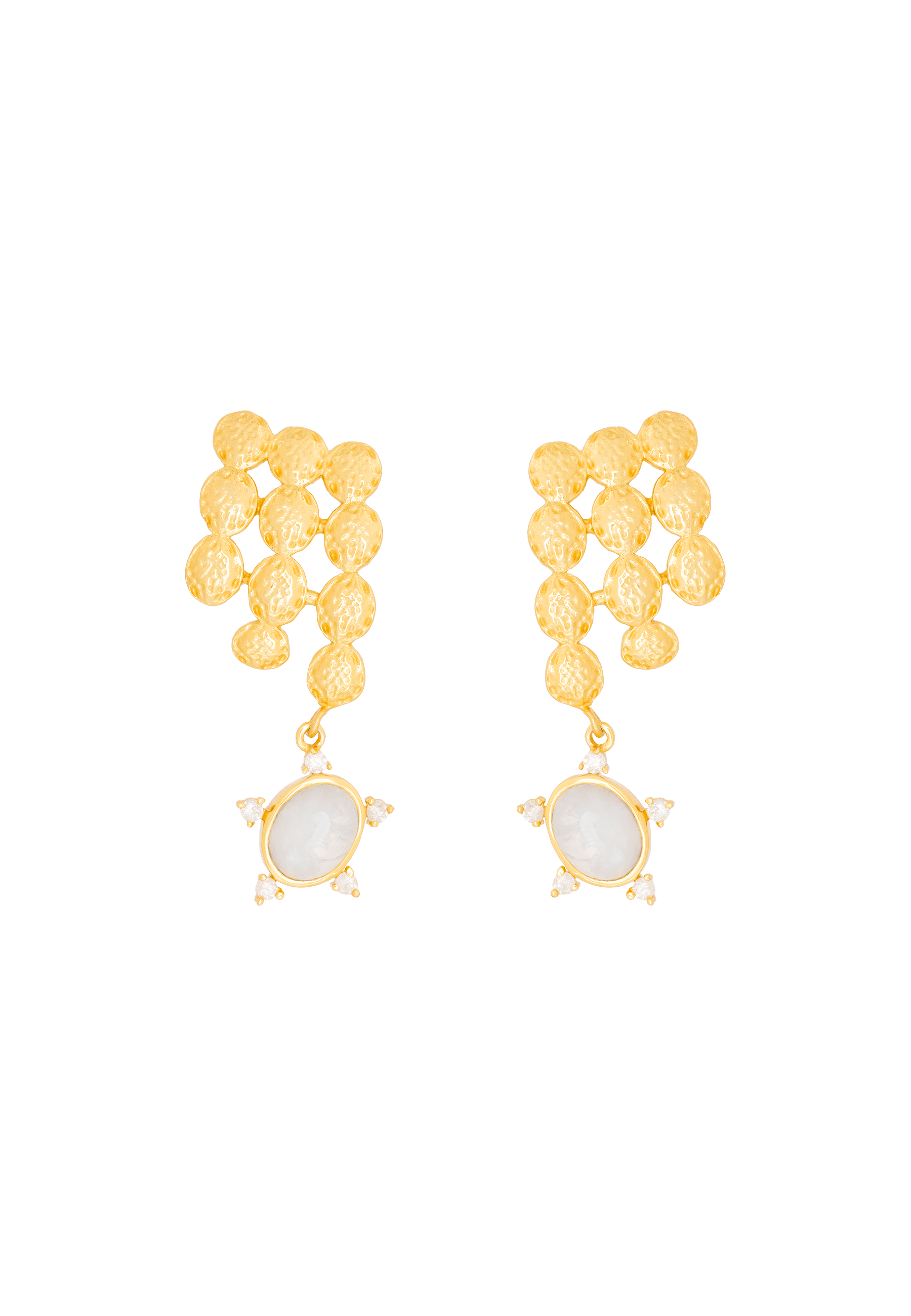 Women’s White / Gold Solaria Ear Jacket Lavani Jewels