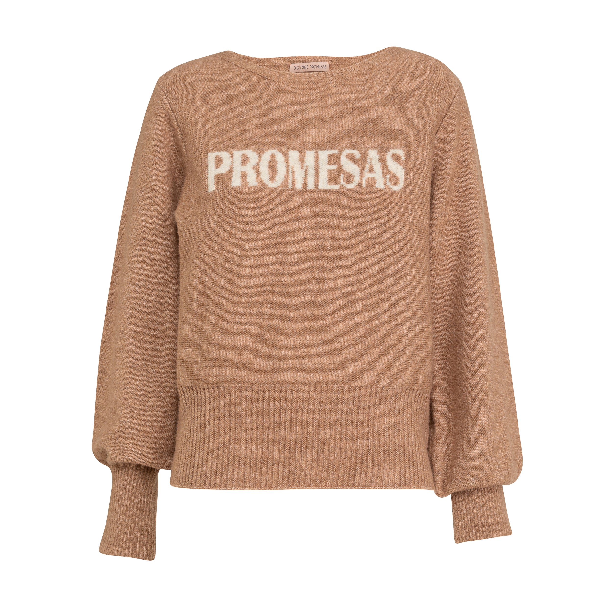 Women’s Brown Camel Promesas Knitted Sweater Large Dolores Promesas