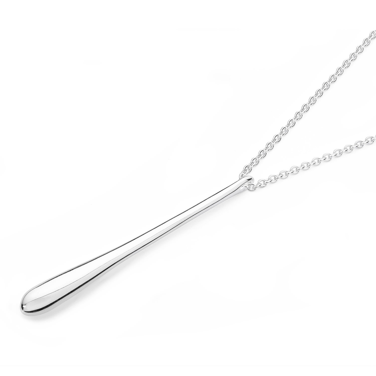 Lucy Quartermaine Women's Sterling Silver Long Drop Necklace, Award Winning Designer Jewellery By , E