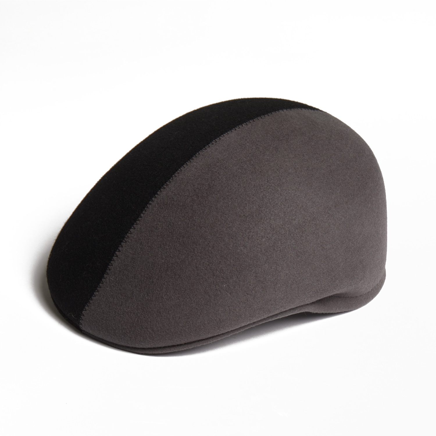Dasmarca Hats Men's Black / Grey Presley Two Tone Grey Black Blocked Felt Cap In Black/grey