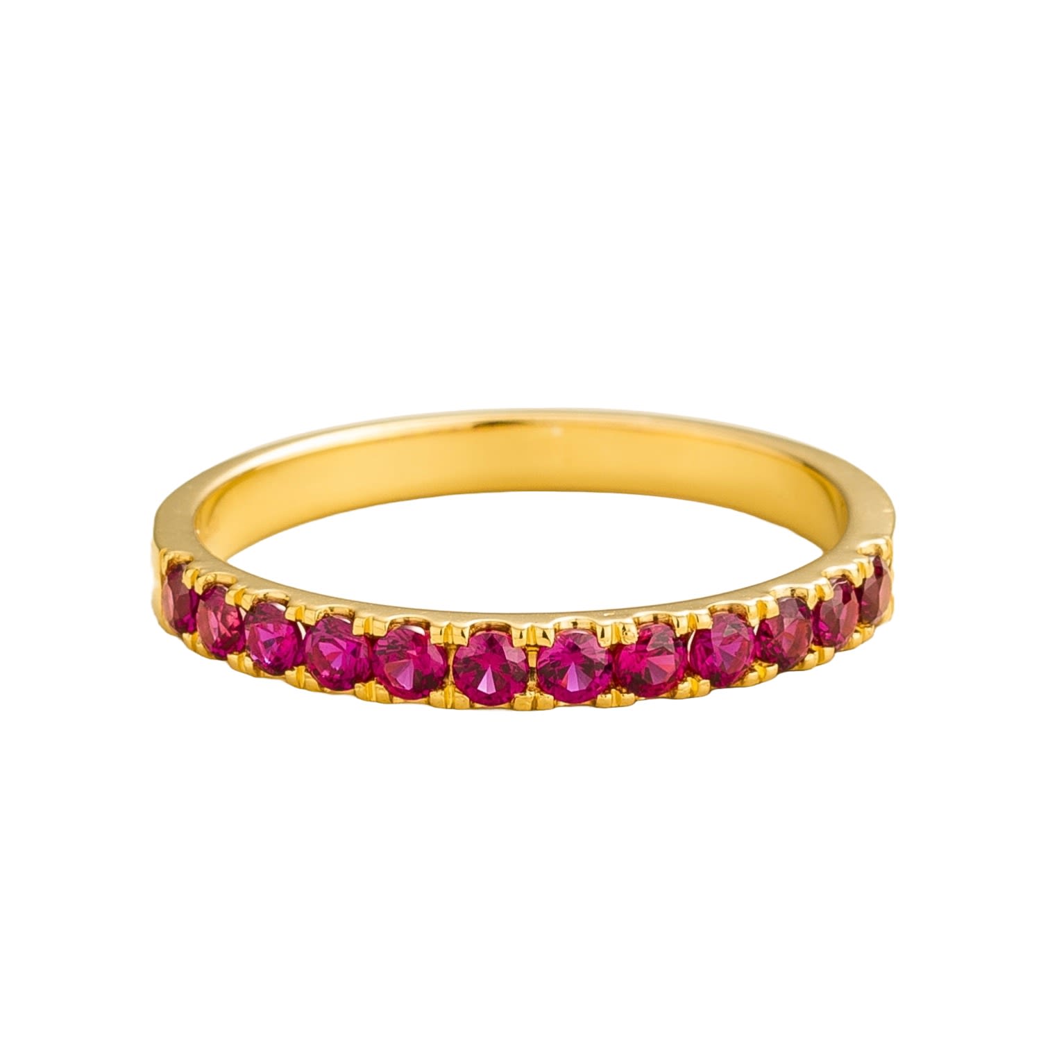 Juvetti Women's Red / Gold Salto Gold Ring Set With Ruby