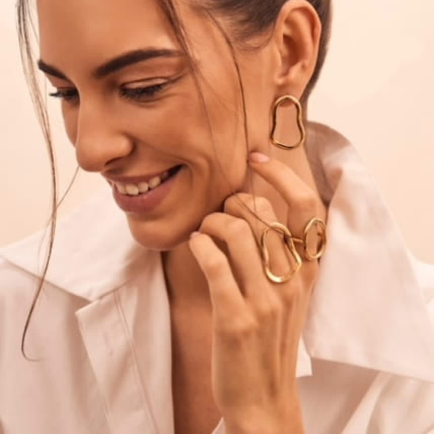 Women's Alesia Strass Sterling Silver Zirconia Minimalist Skinny Earrings | N.s.bijoux