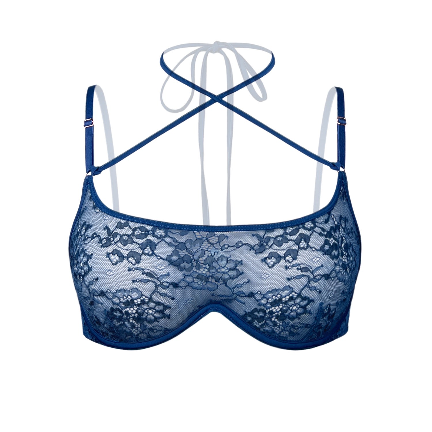 Monique Morin Lingerie Women's Rush Wired Bra Denim Blue In Blue