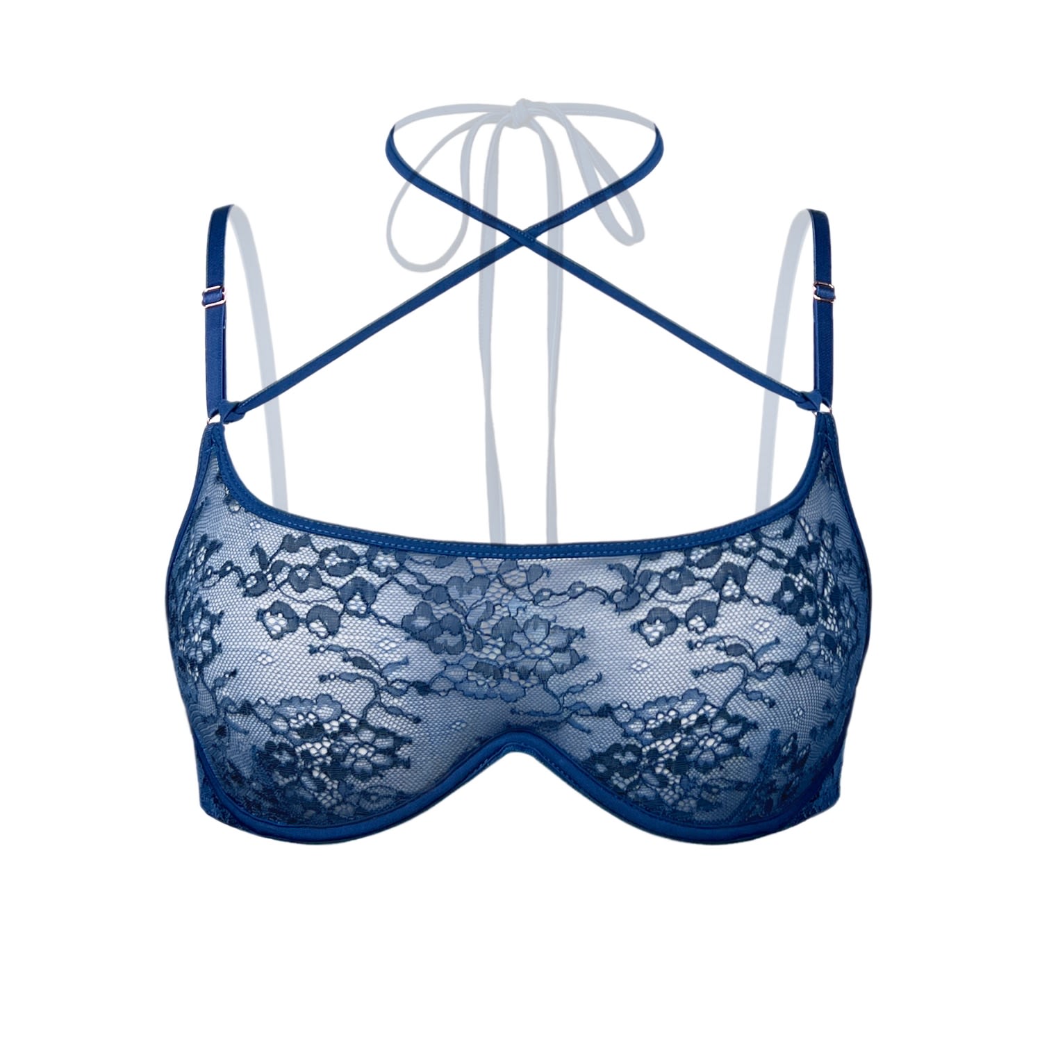 Monique Morin Lingerie Women's Rush Wired Bra Denim Blue