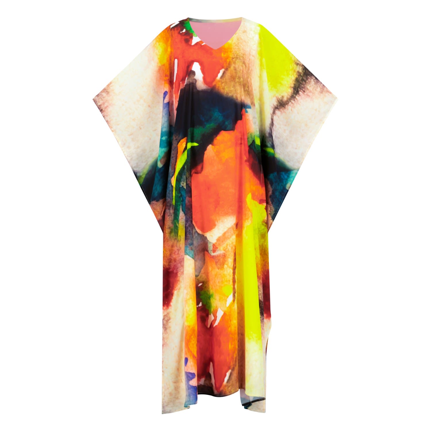 Women’s Enigma Abstract Print Kaftan - Multicolor Medium Dhara Sheth Dubai