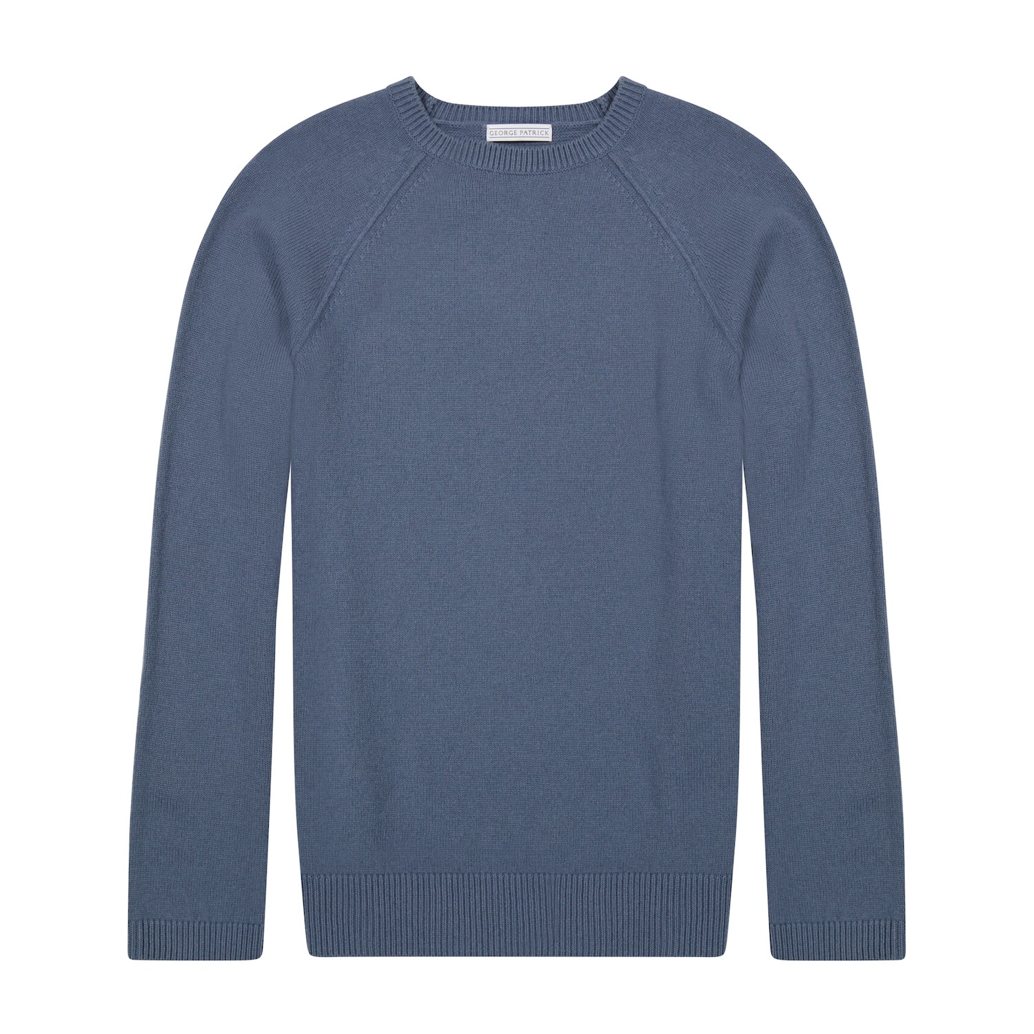 George Patrick Men's Grey Clamshell Merino Wool Sweater In Grey