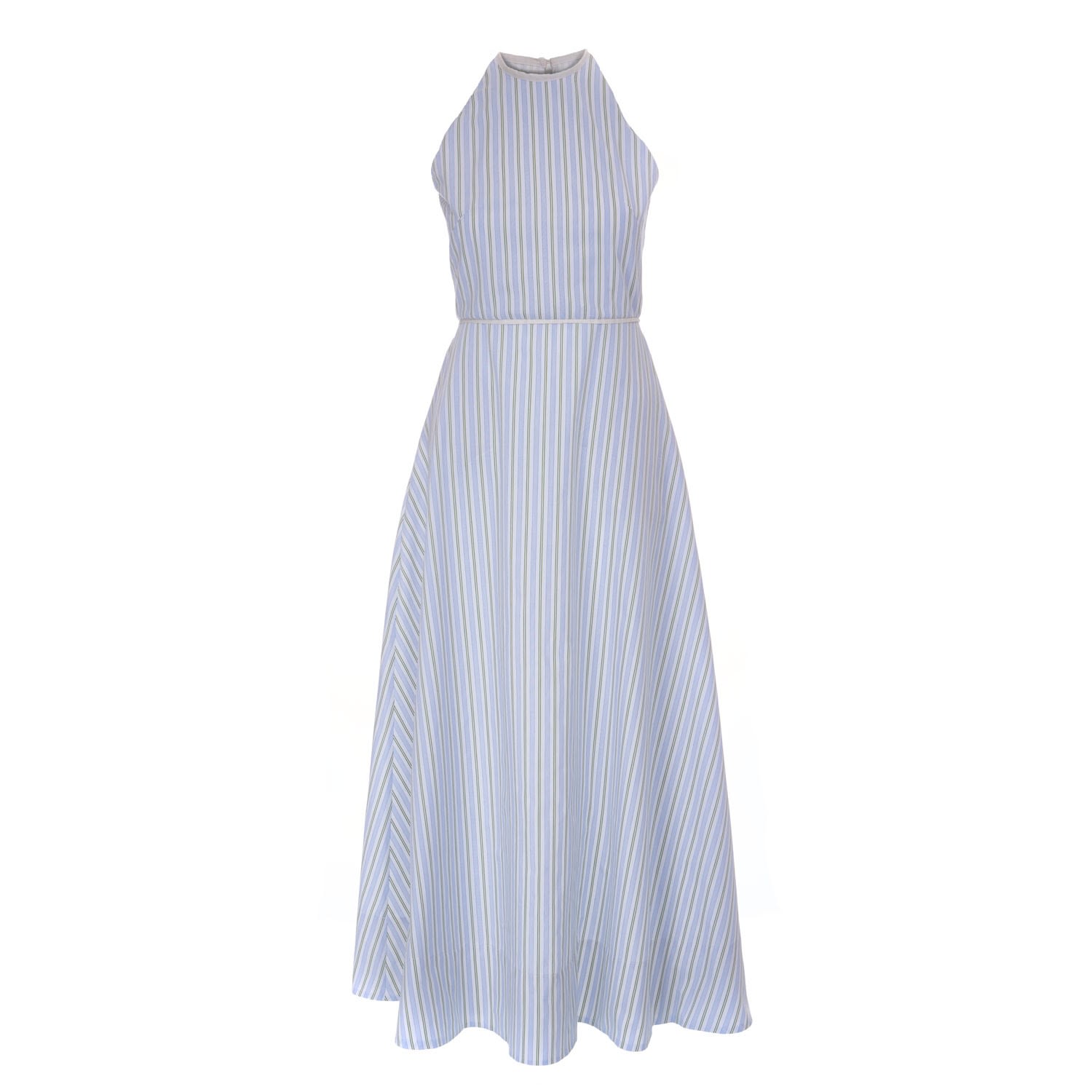 Women's Blue / White Striped Cotton Dress | Extra Small | Sofia Tsereteli