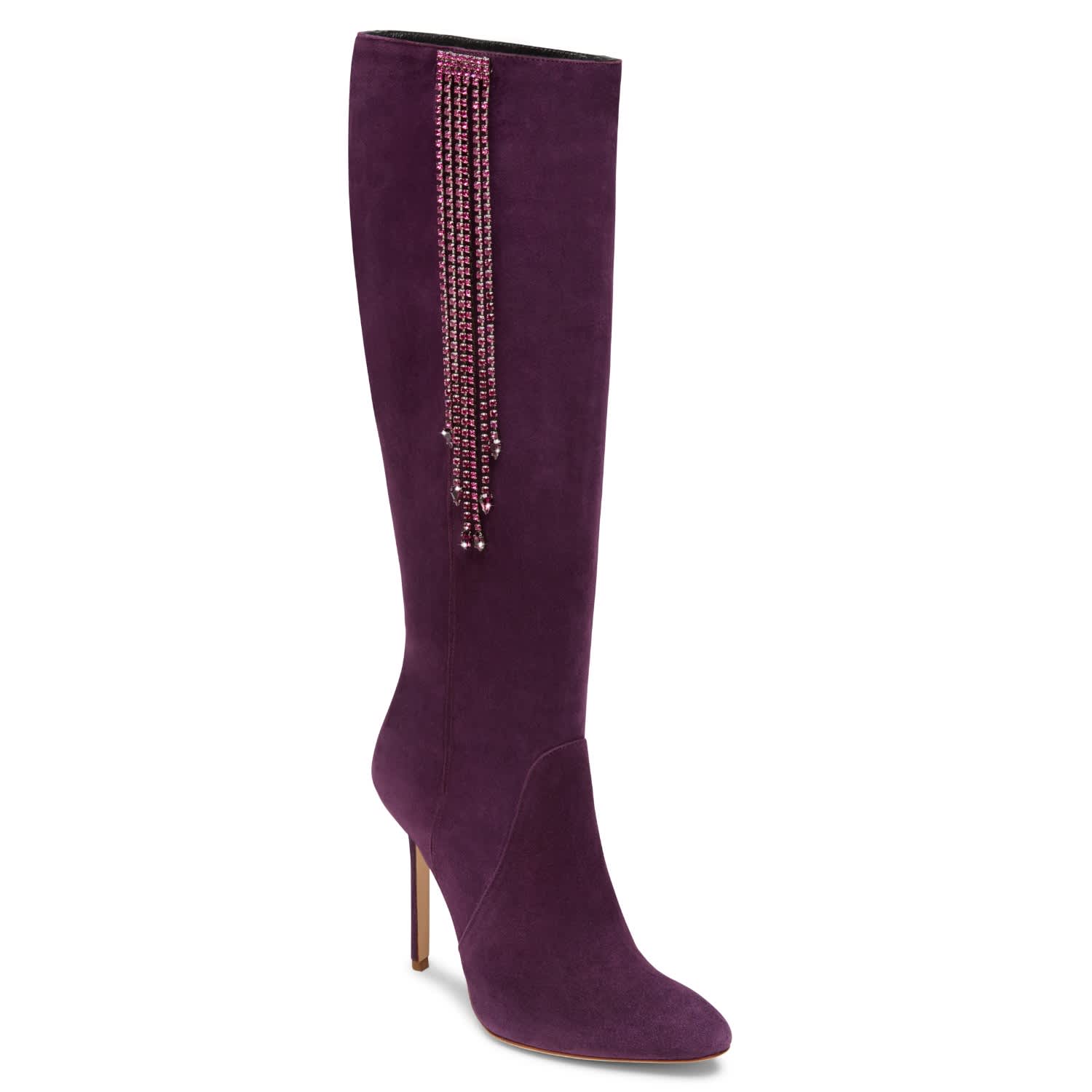 plum suede boots