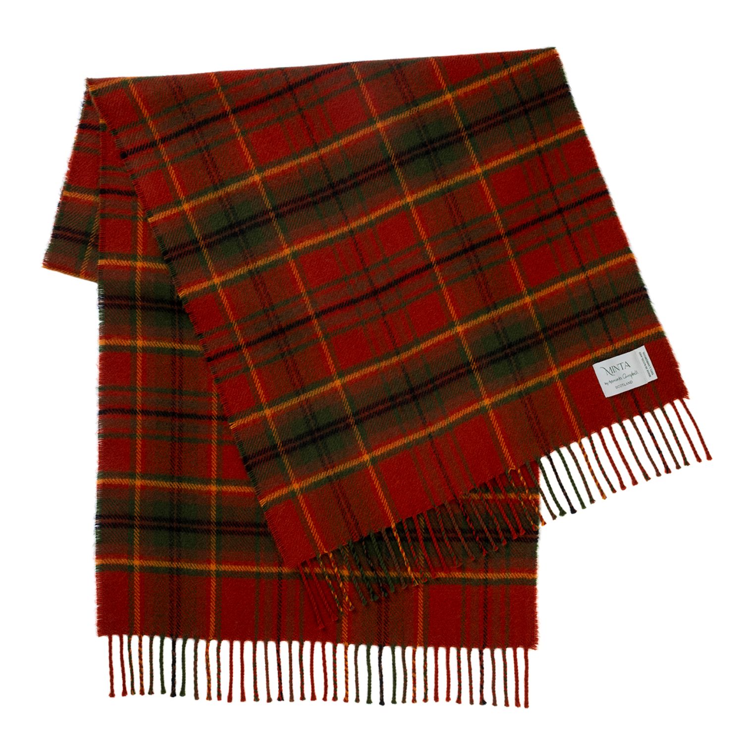 Araminta Campbell Ltd Women's Autumn Woodland Walk Lambswool Shawl Orange In Orange