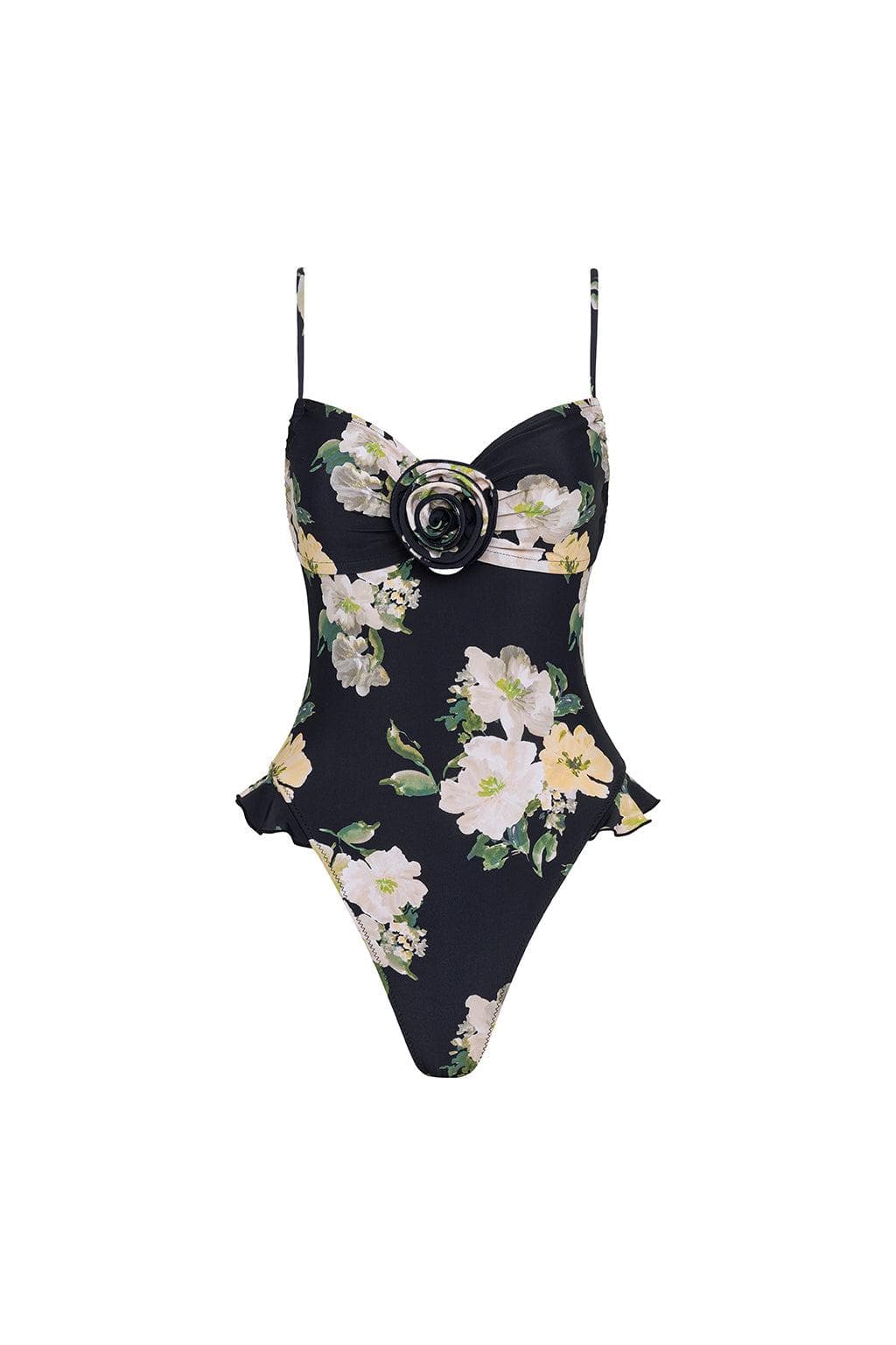Liz Floral Devin Rosa Ruffle One-Piece | Montce Swim | Wolf & Badger