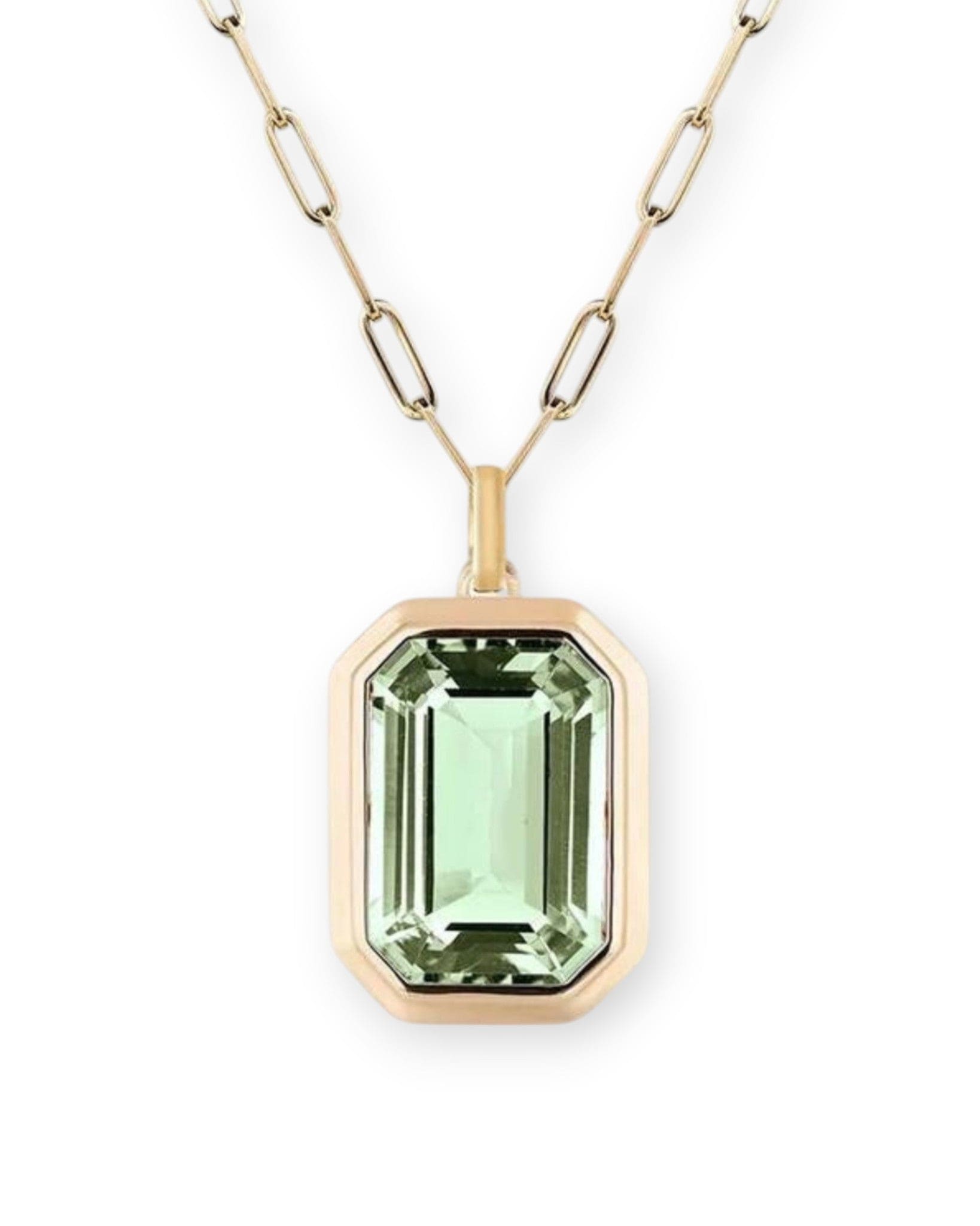 Kybele Studio Women's Green / Gold Emerald Radiance Necklace In Gold