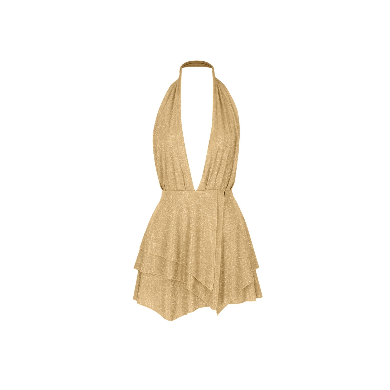 Alive New York City Women's Yellow / Orange Golden Girl Mini Dress