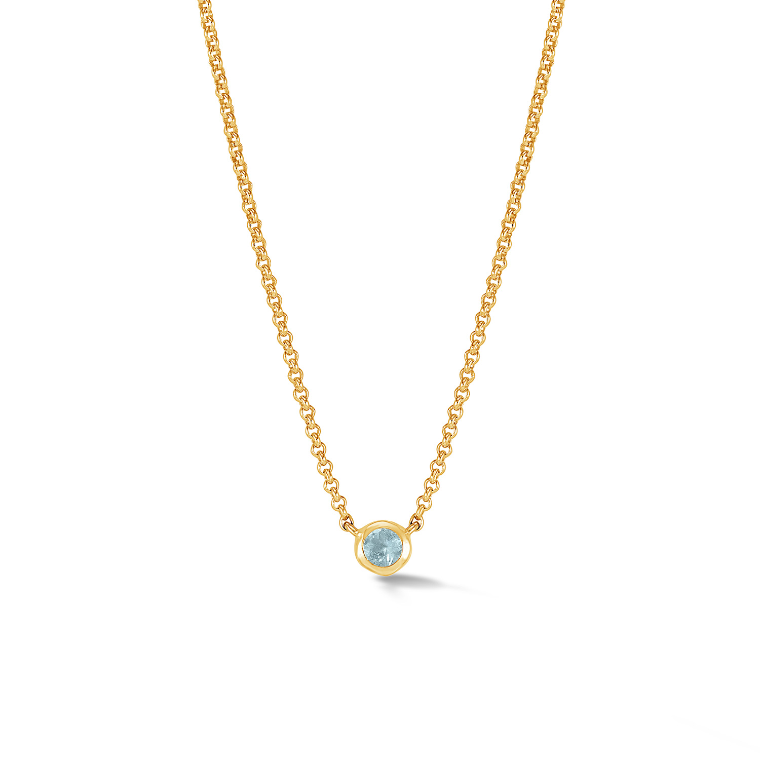 Dower & Hall 18k Yellow Gold Vermeil Aquamarine Necklace In Gold