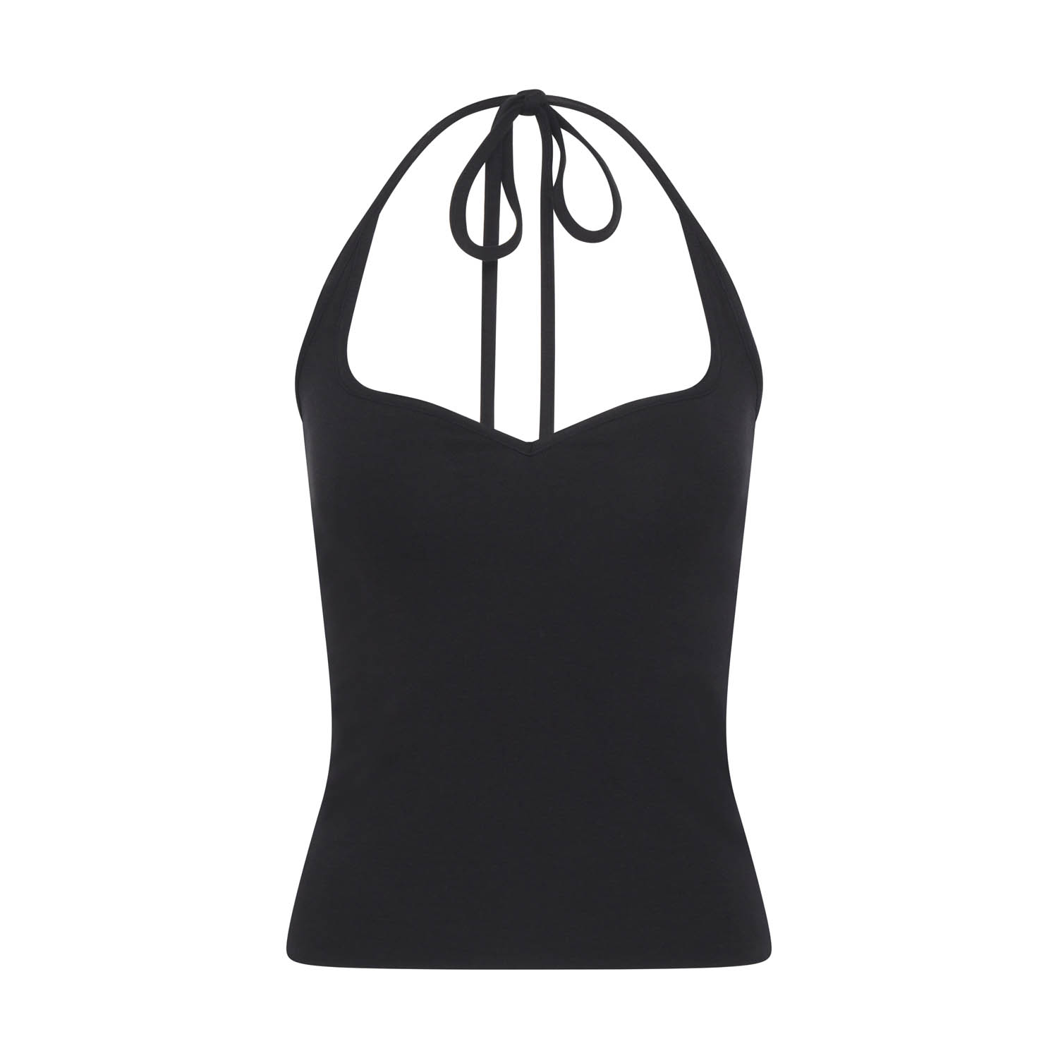 Frolickers Women's Sweetheart Top - Convertible Halter & Asymmetric - Black In Black