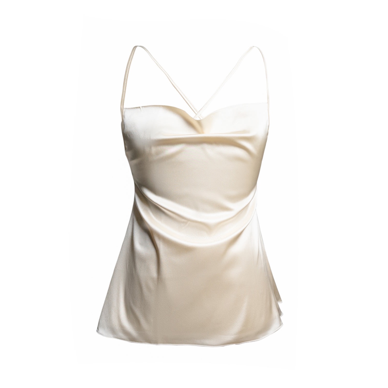 Incantevole Milano Women's White Silk Camisole Blouse In Cream In White