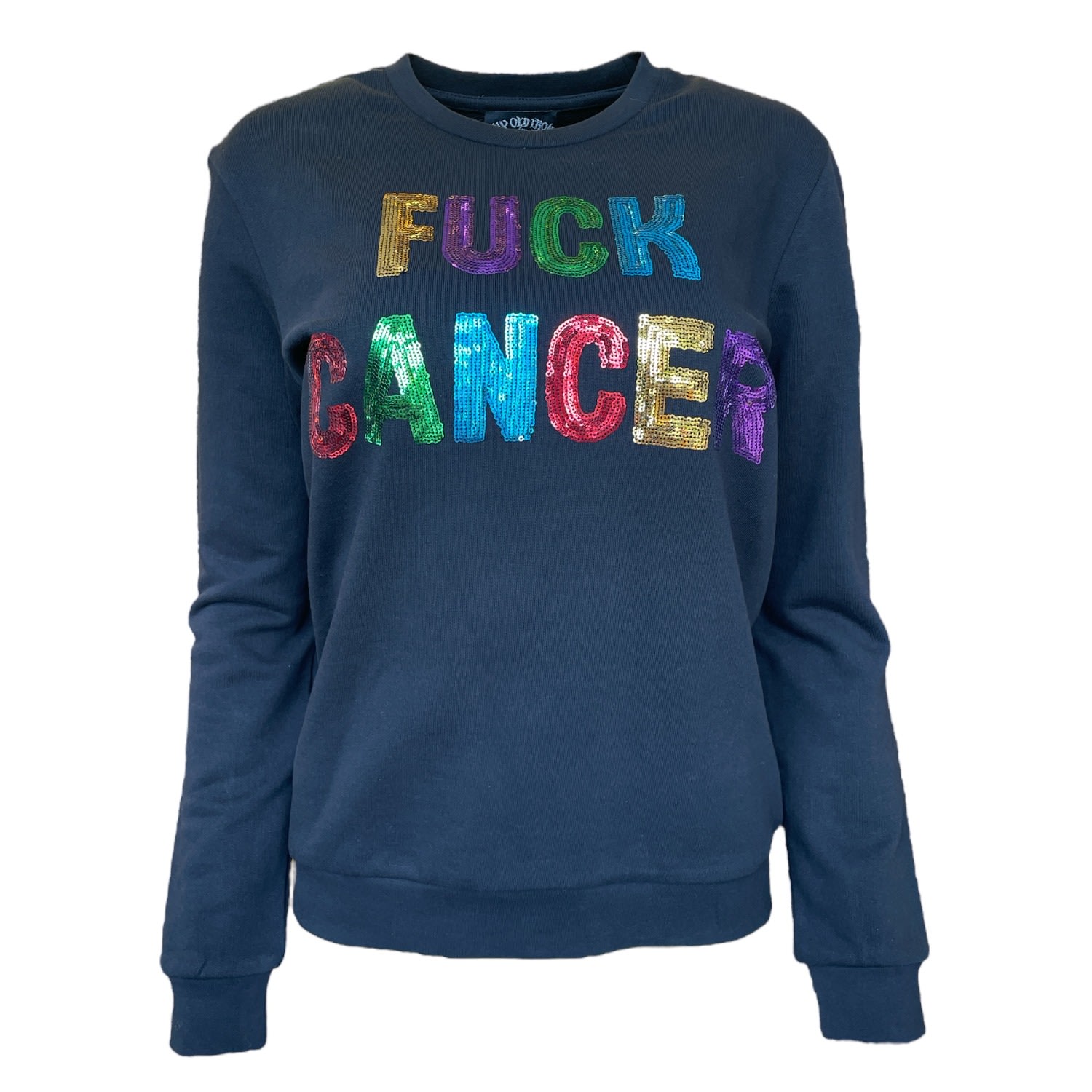 Any Old Iron Black  Men's Fuck Cancer Sweatshirt In Blue