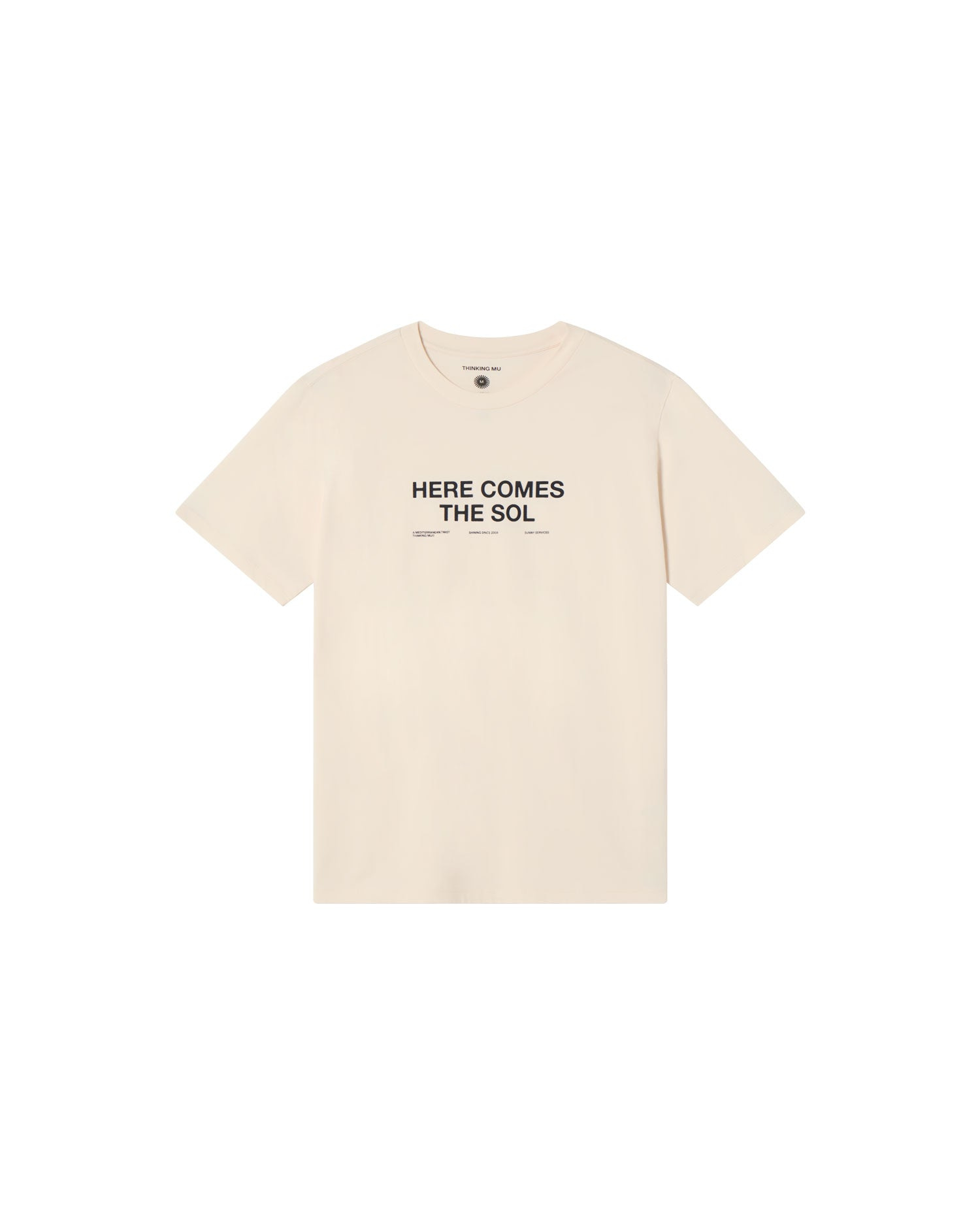 Thinking Mu Men's Zach Classic Sun White T-shirt In White