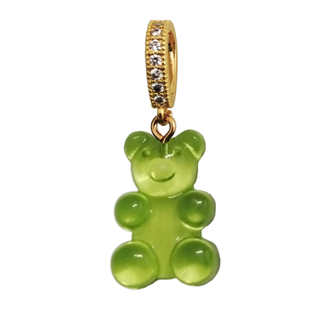 Women’s Transparent Gummy Bear Pendant - Green Ninemoo