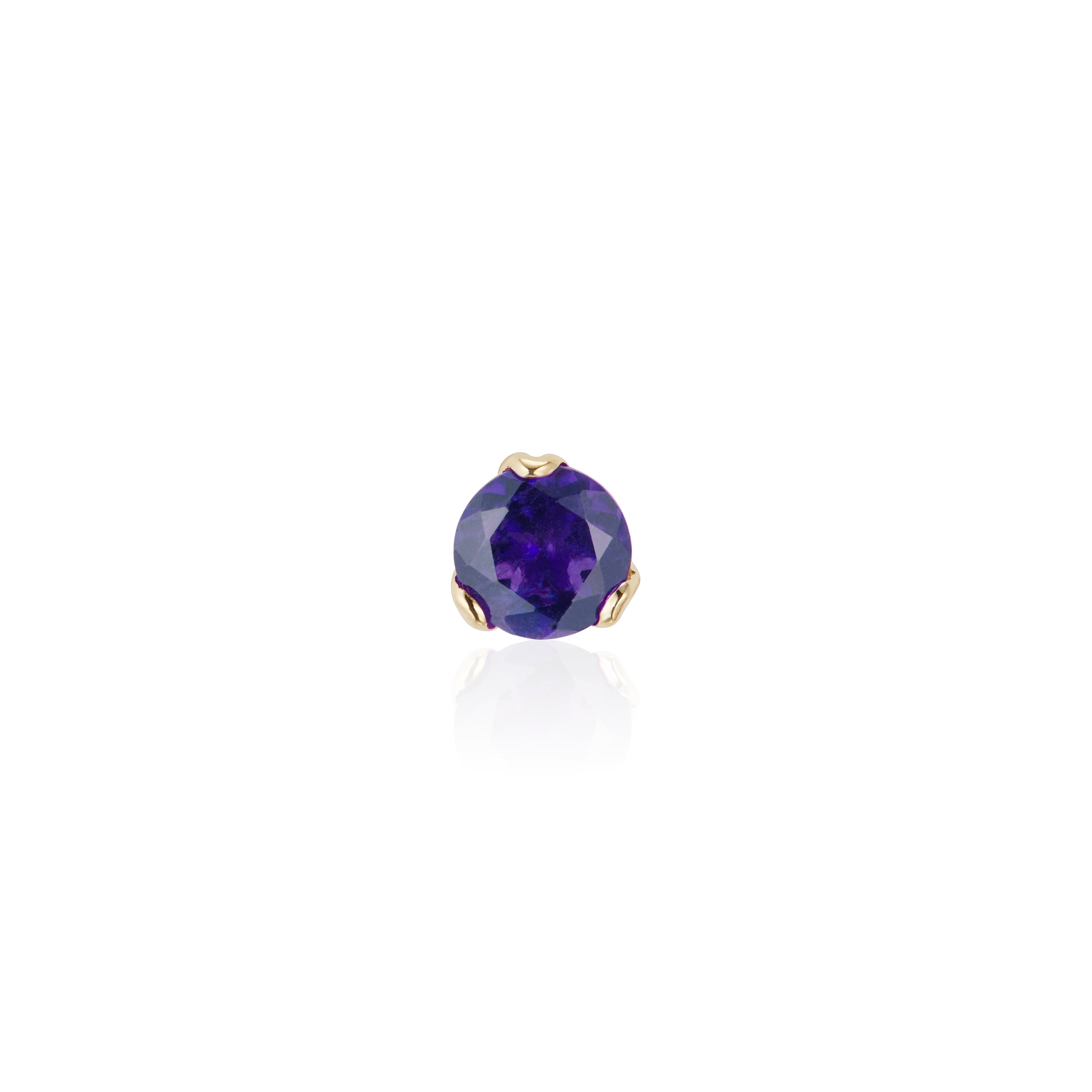 Women’s Gold / Pink / Purple Iolite "A" Stud In 18K Yellow Gold Hannah Allene