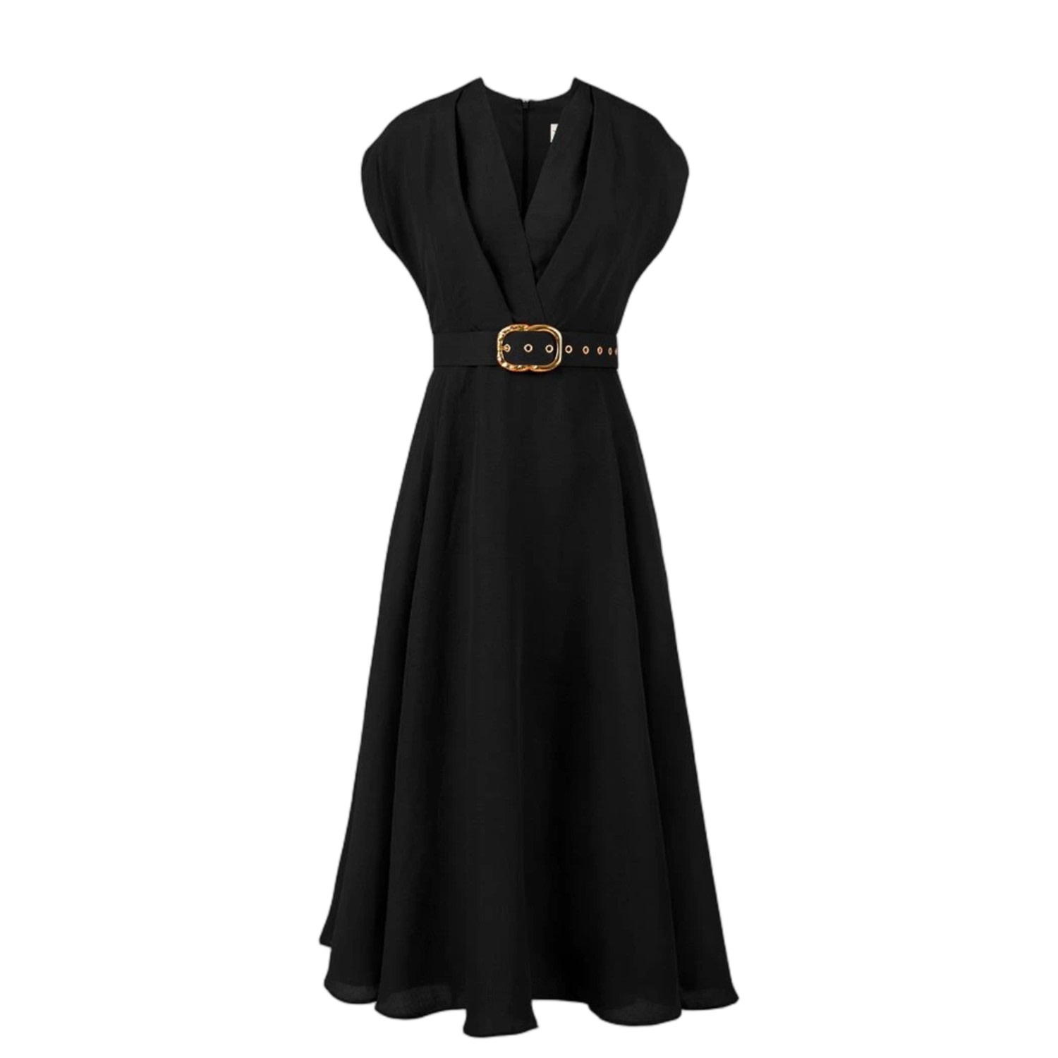 Women's Ischia Black Office & Coktail Midi Dress | Medium | Alina Cernatescu